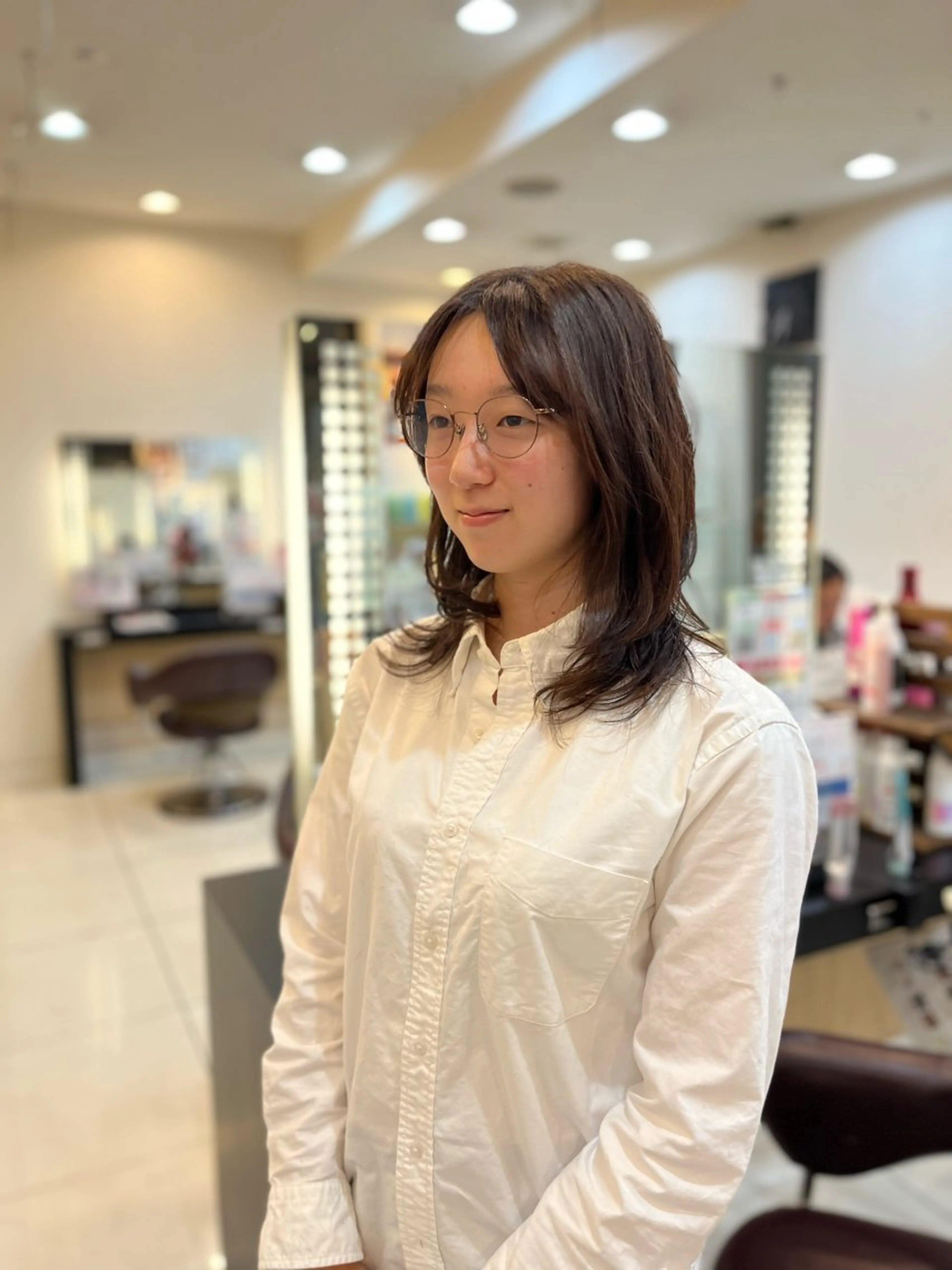 ミディアム パーマ カット パーマ トータルビューティー K:R鶴川のヘアスタイル