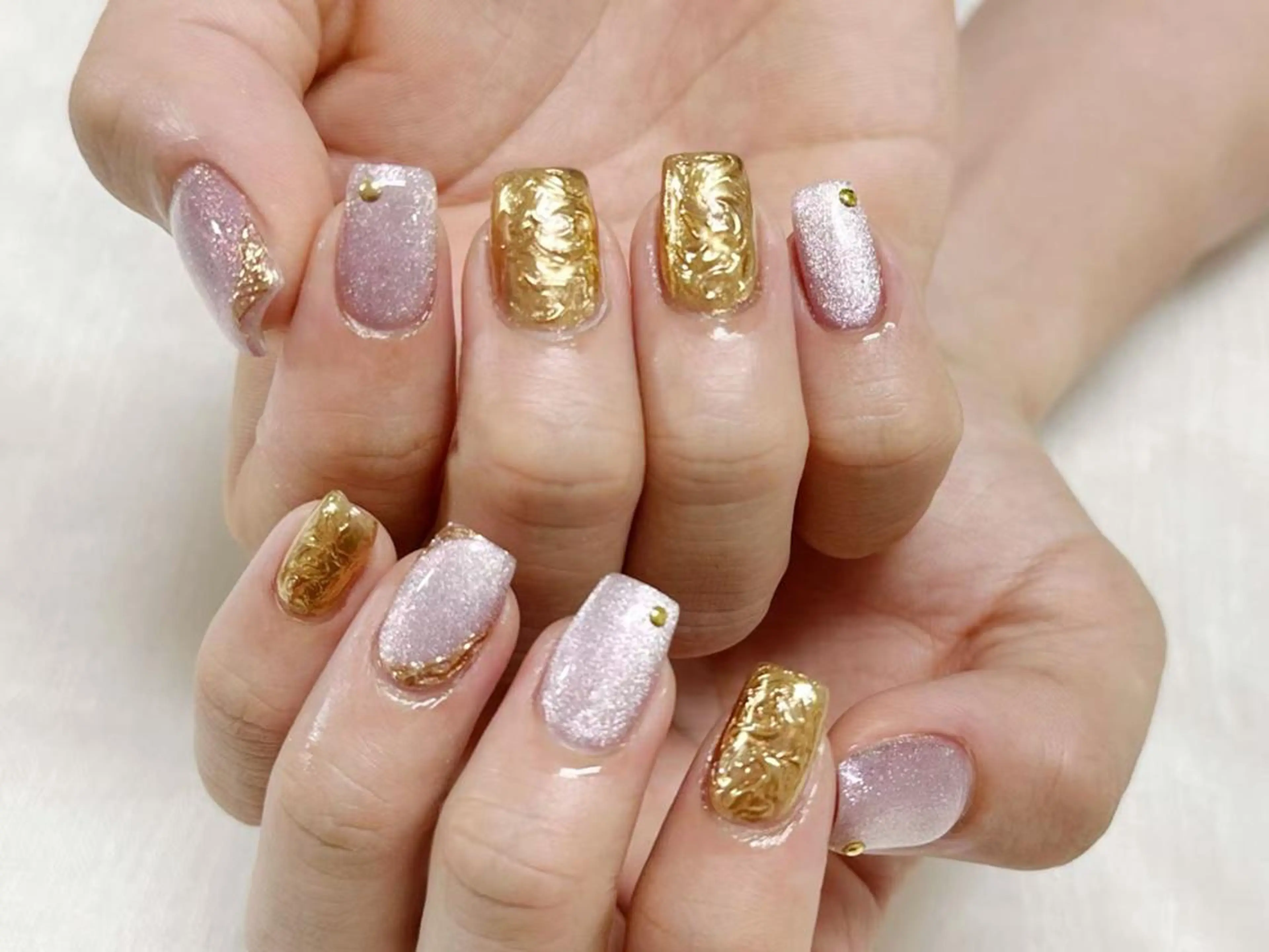 ネイル アートネイル クリアネイル 成人式 長さ出し フラッシュネイル ハンドネイル Ru na🍳のネイルデザイン