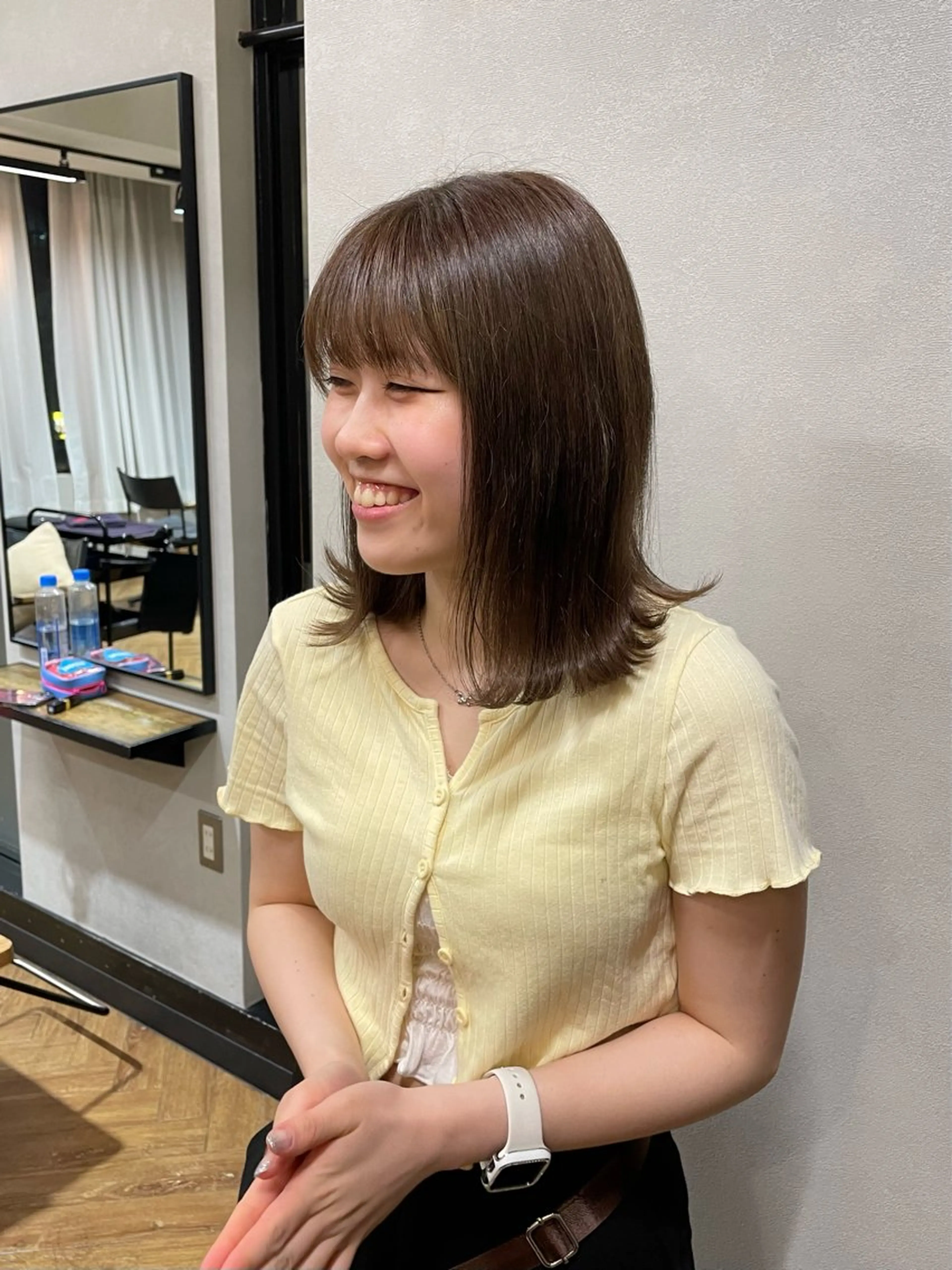 ミディアム カラー yukiho / 梅田美容室/レイヤーのヘアスタイル