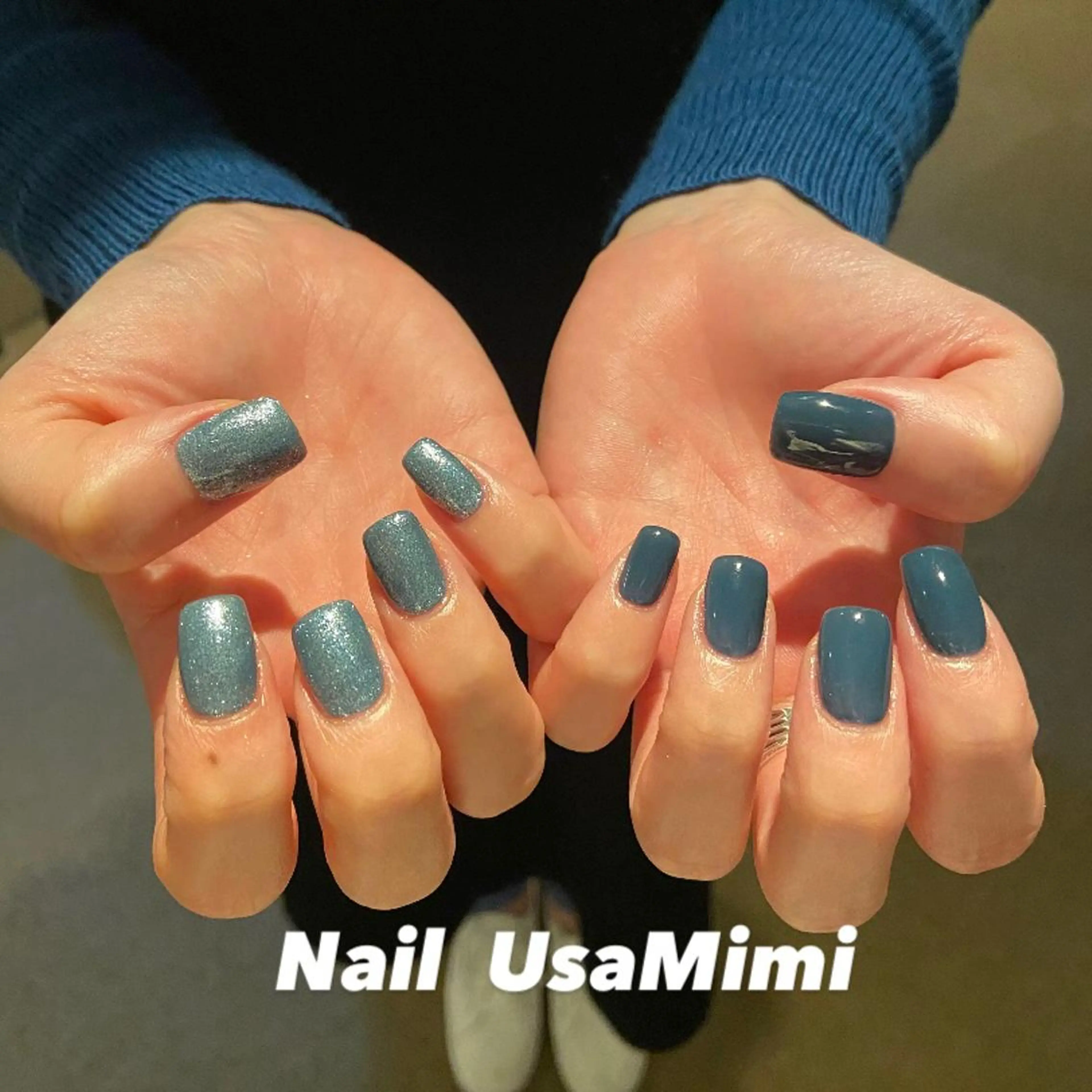 ネイル クリアネイル フットネイル ジェルネイル マグネットネイル 持ち込み 本町ネイルNail UsaMimiのネイルデザイン