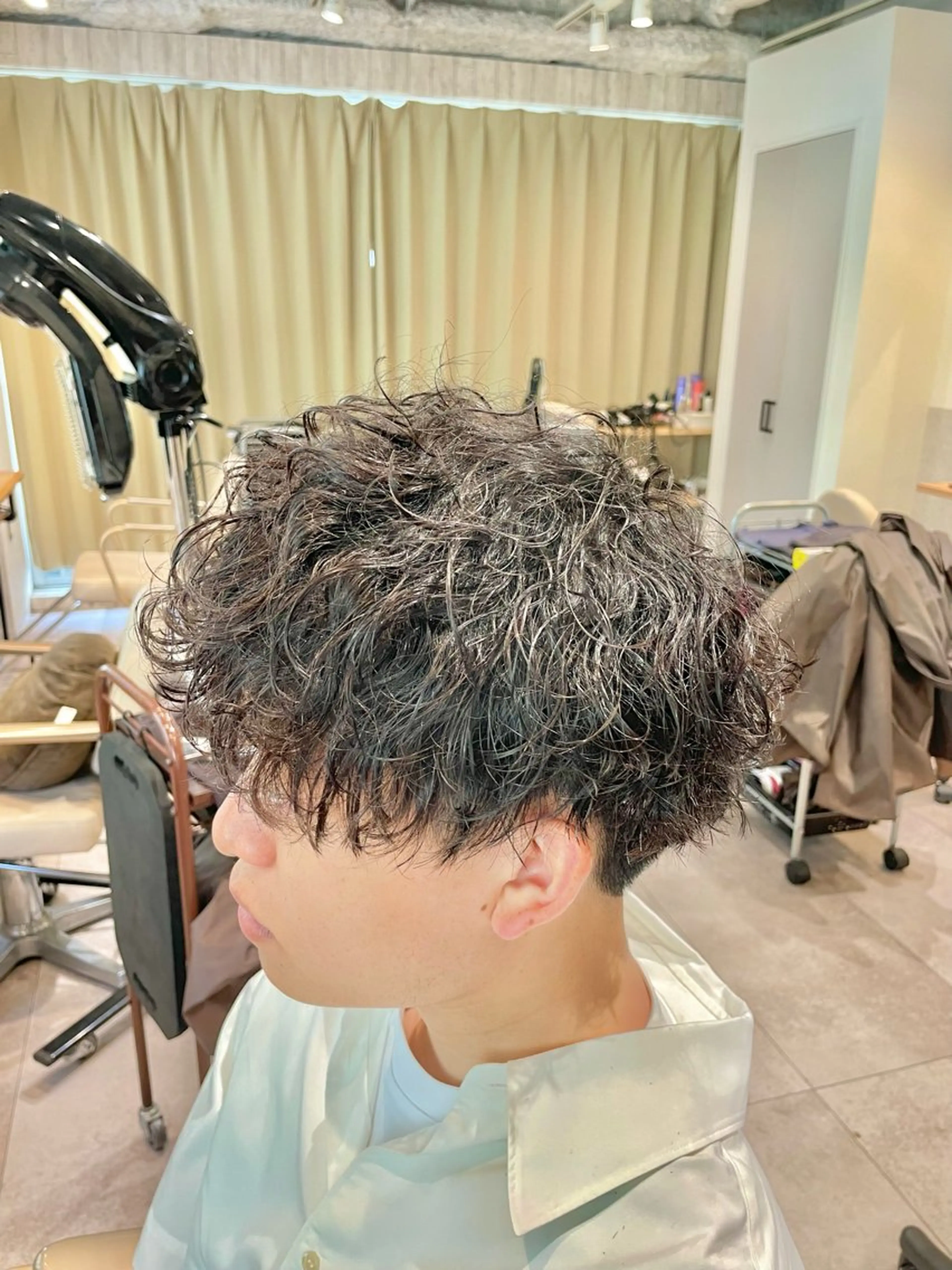 ショート パーマ メンズ Re:Live 澁谷玄のヘアスタイル