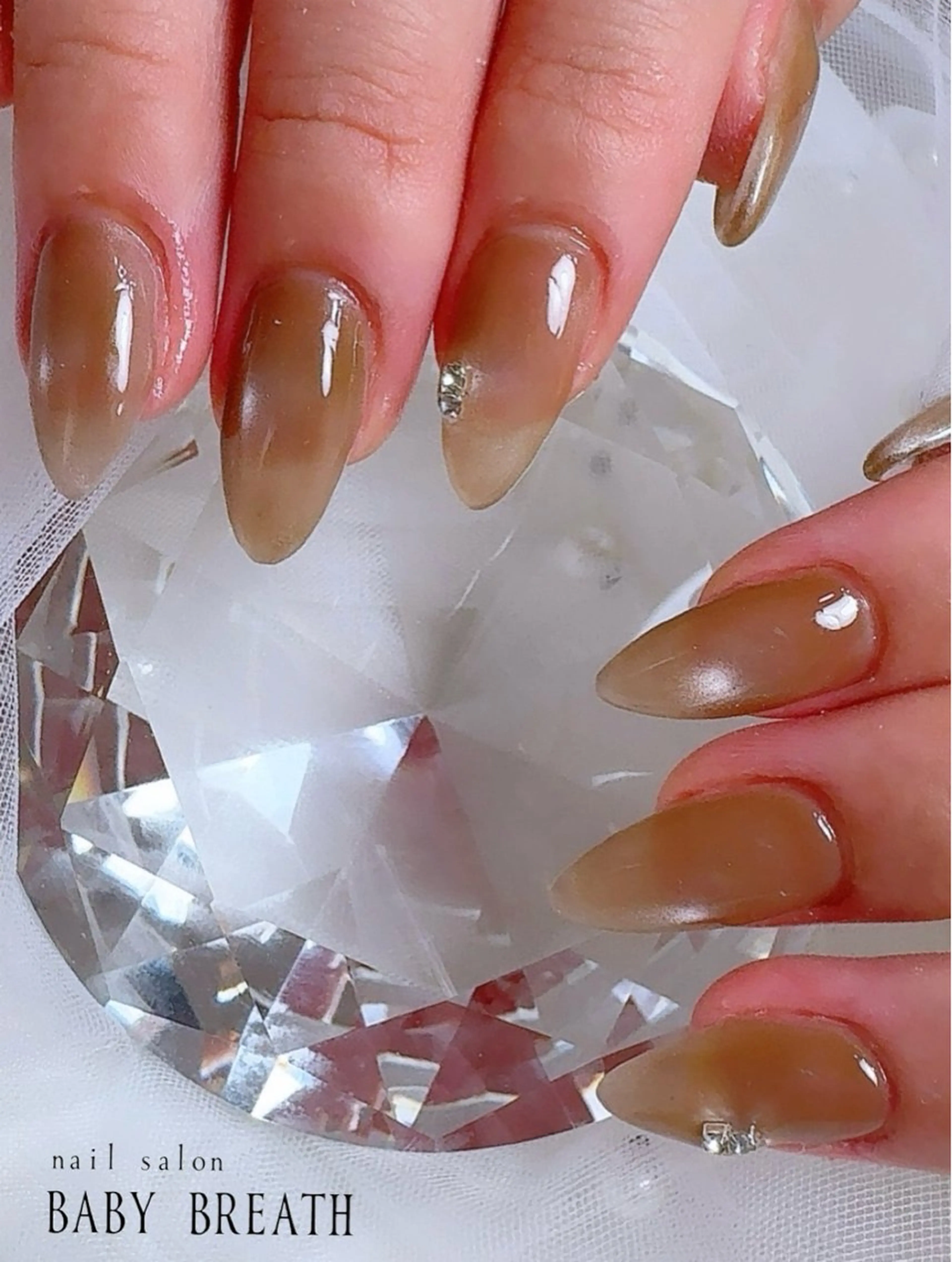 ネイル アートネイル フラッシュネイル フットネイル グラデーション ラメ(グリッター) ハンドネイル BABY  BREATH所属・y natsumiのネイルデザイン