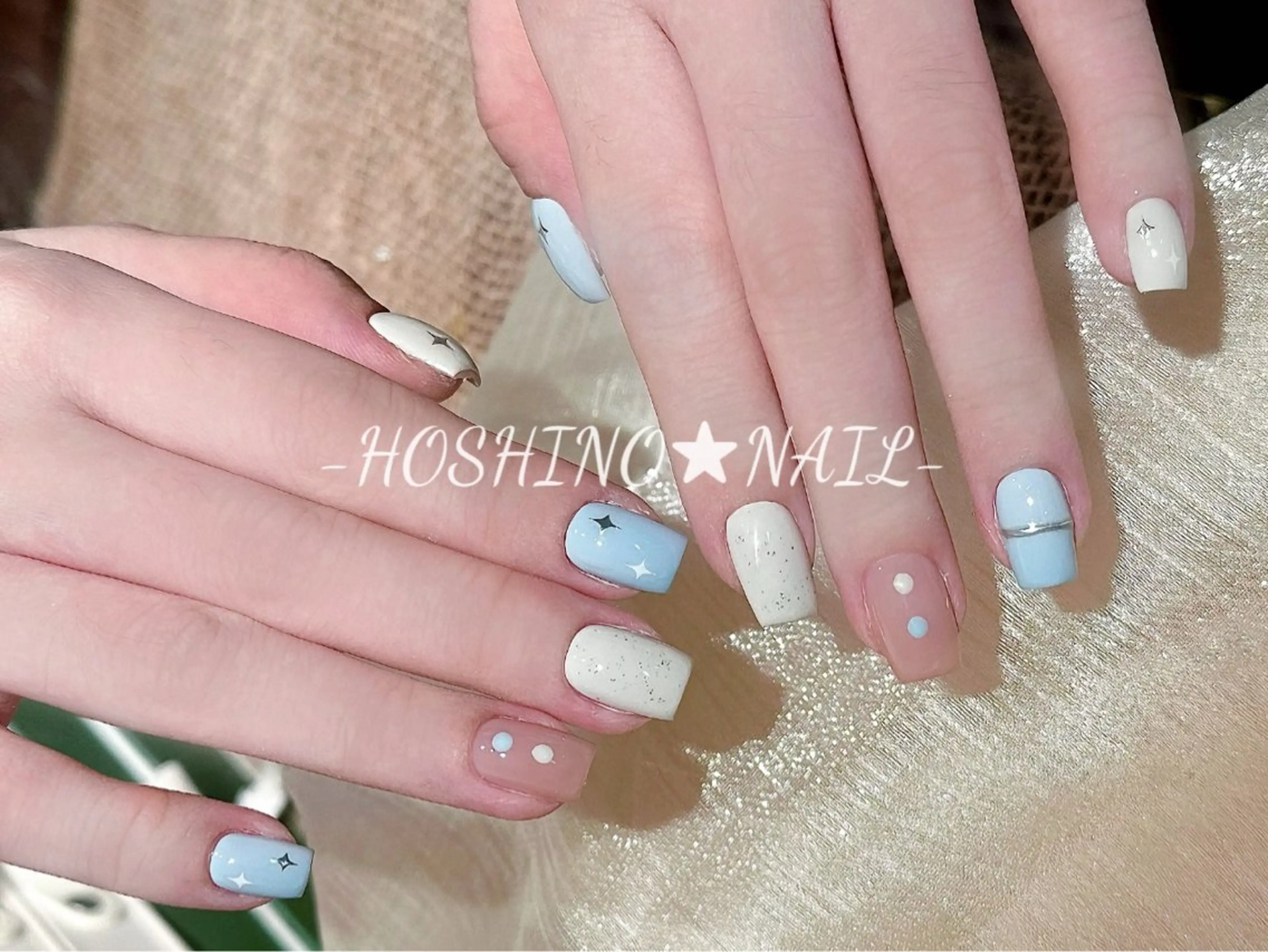 ネイル オーロラネイル チークネイル ドット フットネイル フレンチネイル ハンドネイル ★HOSHINO NAIL★新宿店のネイルデザイン