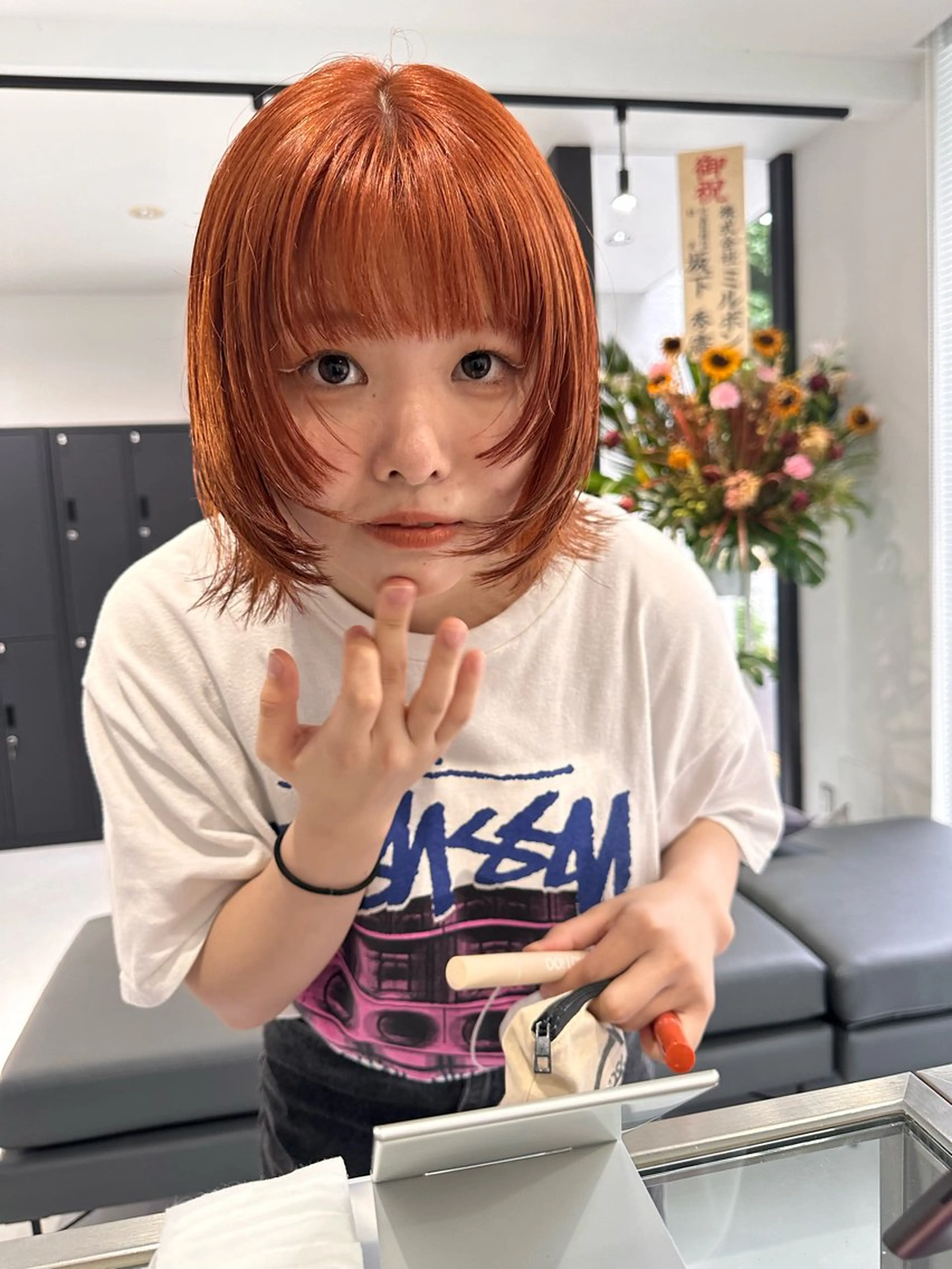 ミディアム 急募/ブリーチモデル /🦋/まゆのヘアスタイル