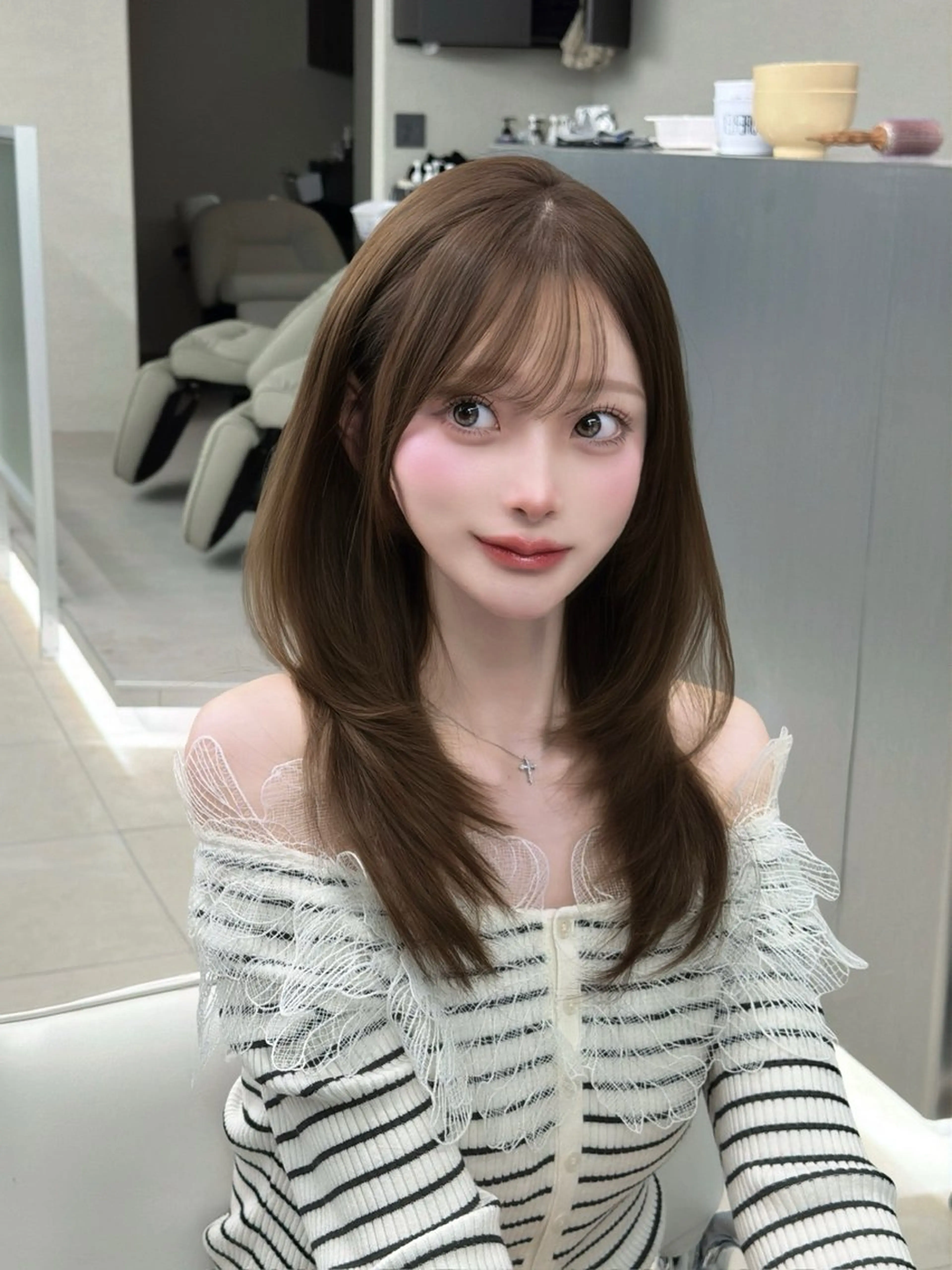 ロング 韓国風ヘア kiti Sakaeのヘアスタイル