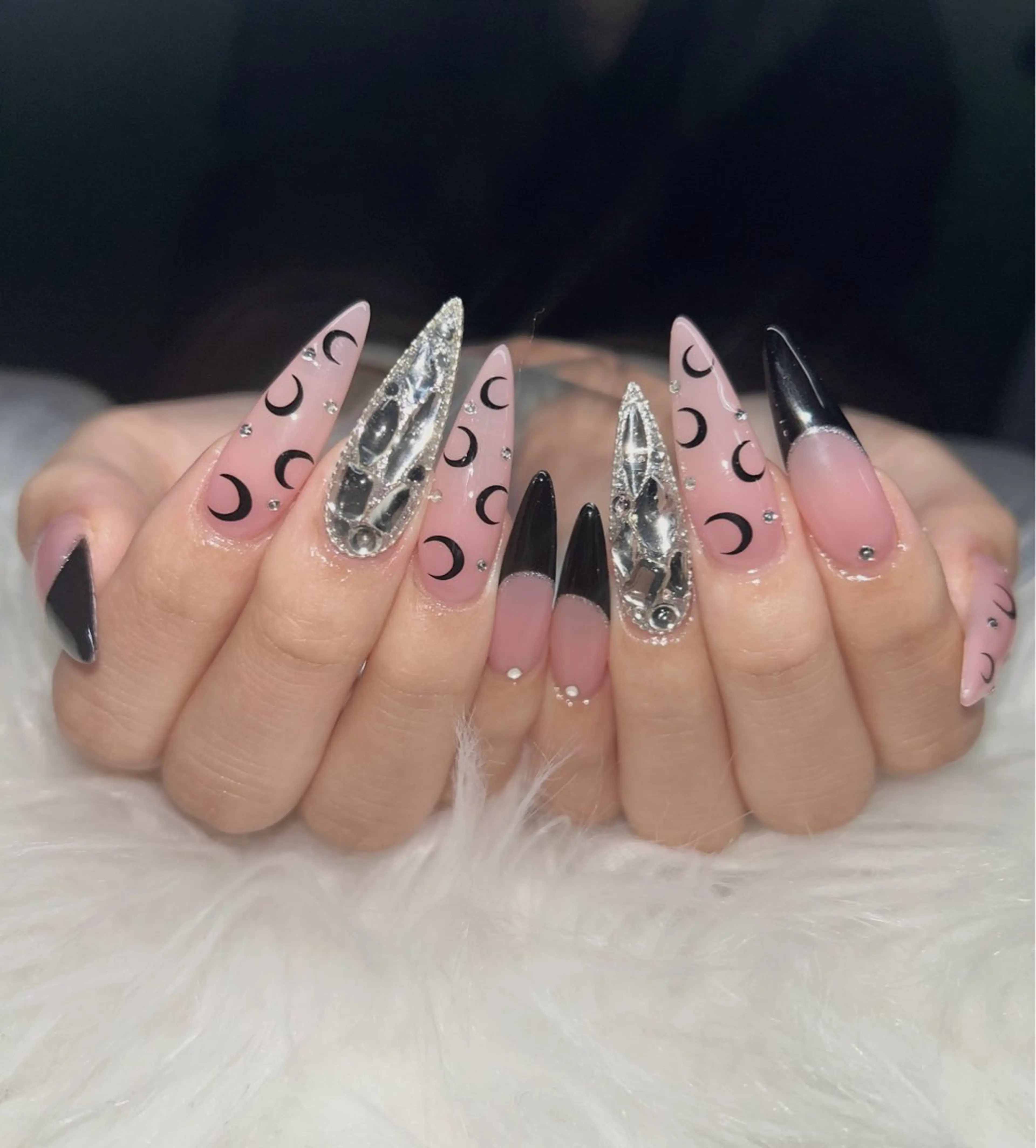 ネイル アートネイル オーロラネイル チークネイル 長さ出し フットネイル ハンドネイル Chan nailsのネイルデザイン