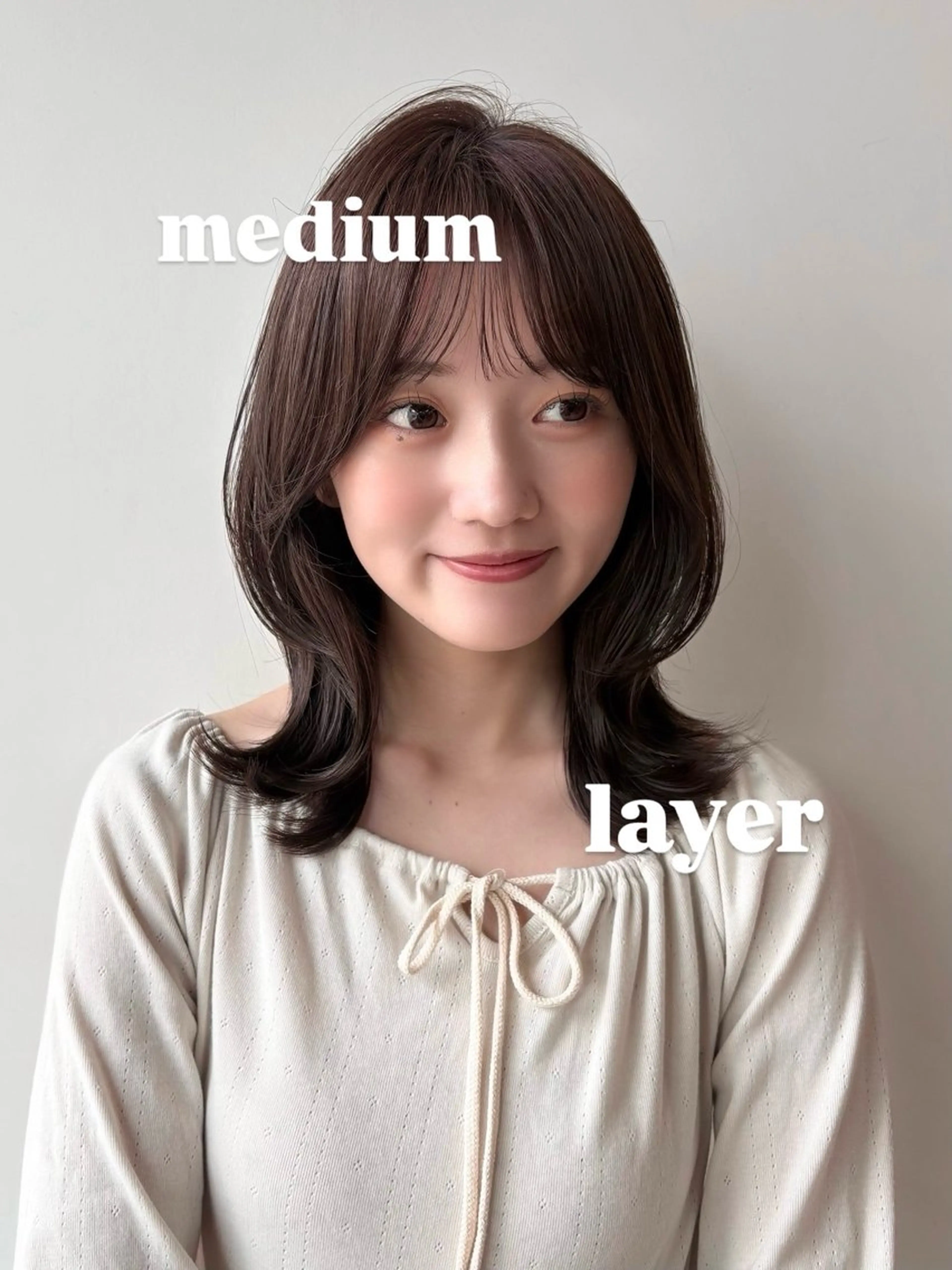 ミディアム くびれヘア カット ヘアカラー トリートメント 似合わせ/透明感 /レイヤー/りほ🤍のヘアスタイル