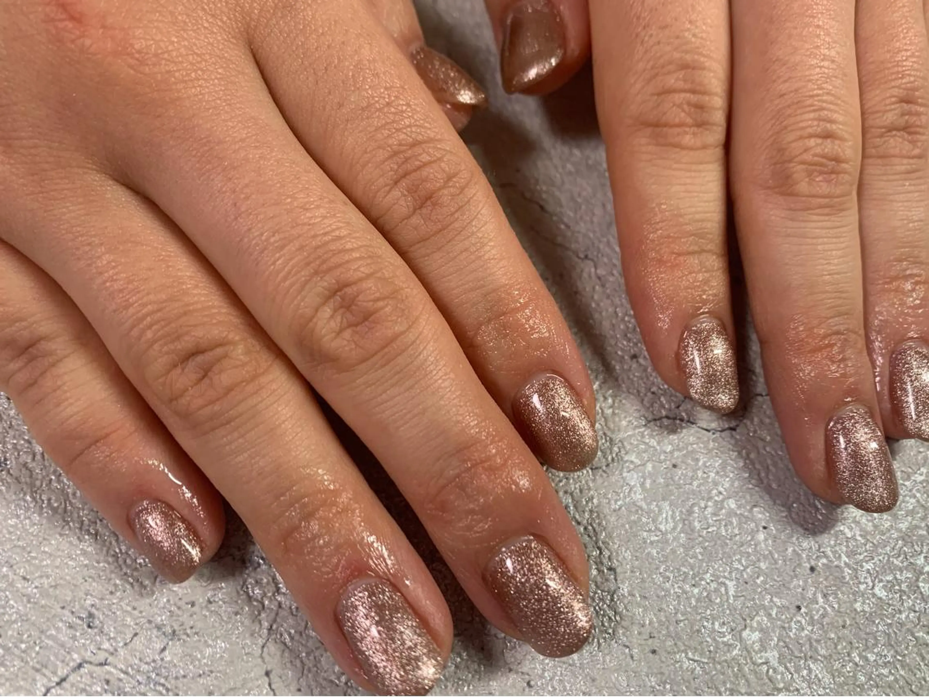 ネイル キラキラネイル マグネットネイル 冬ネイル kikinail 溝の口のネイルデザイン