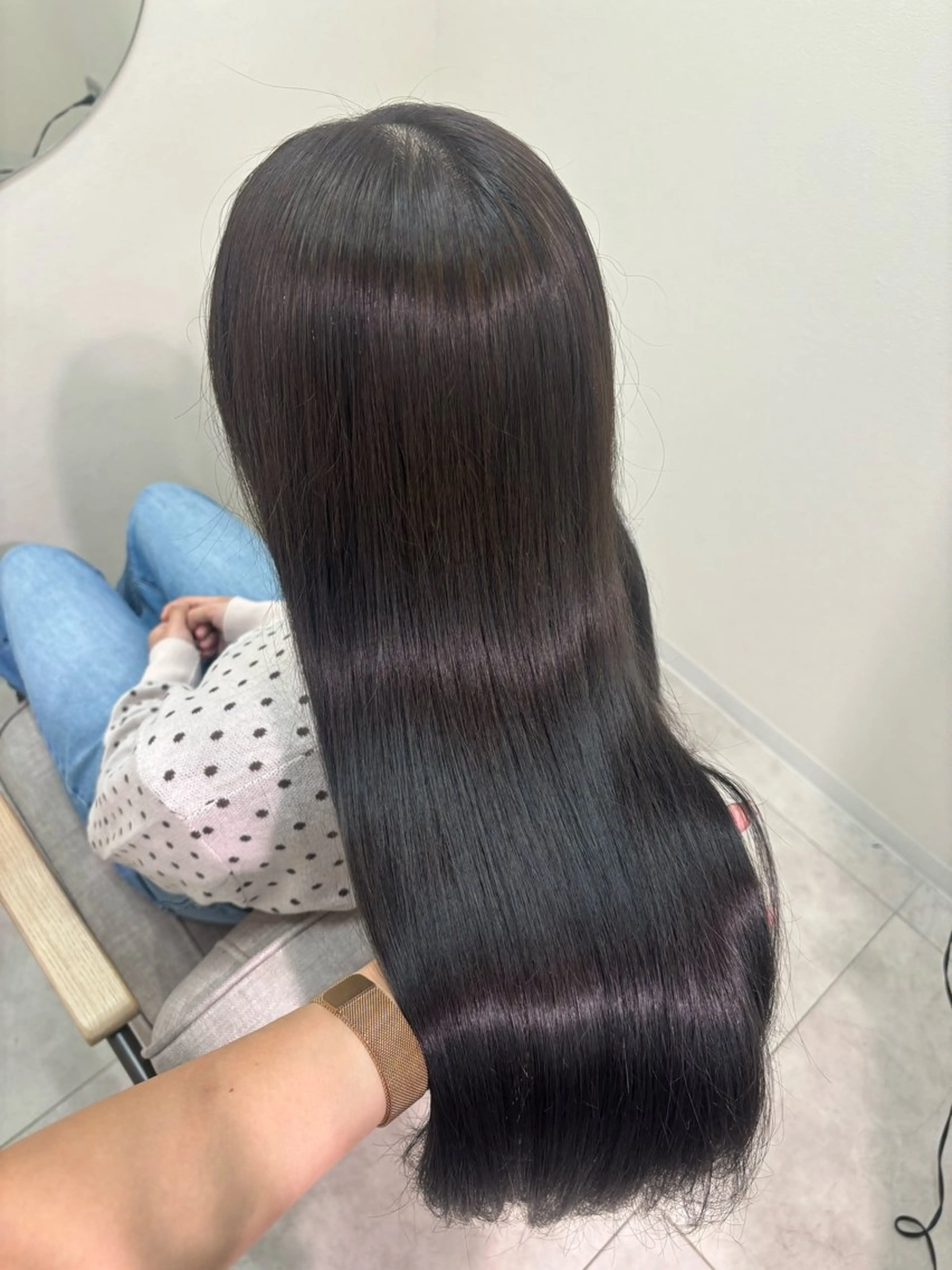 ロング カラー カット ヘアカラー トリートメント ヘッドスパ 広島/わかな/ヘア セット/オリーブのヘアスタイル