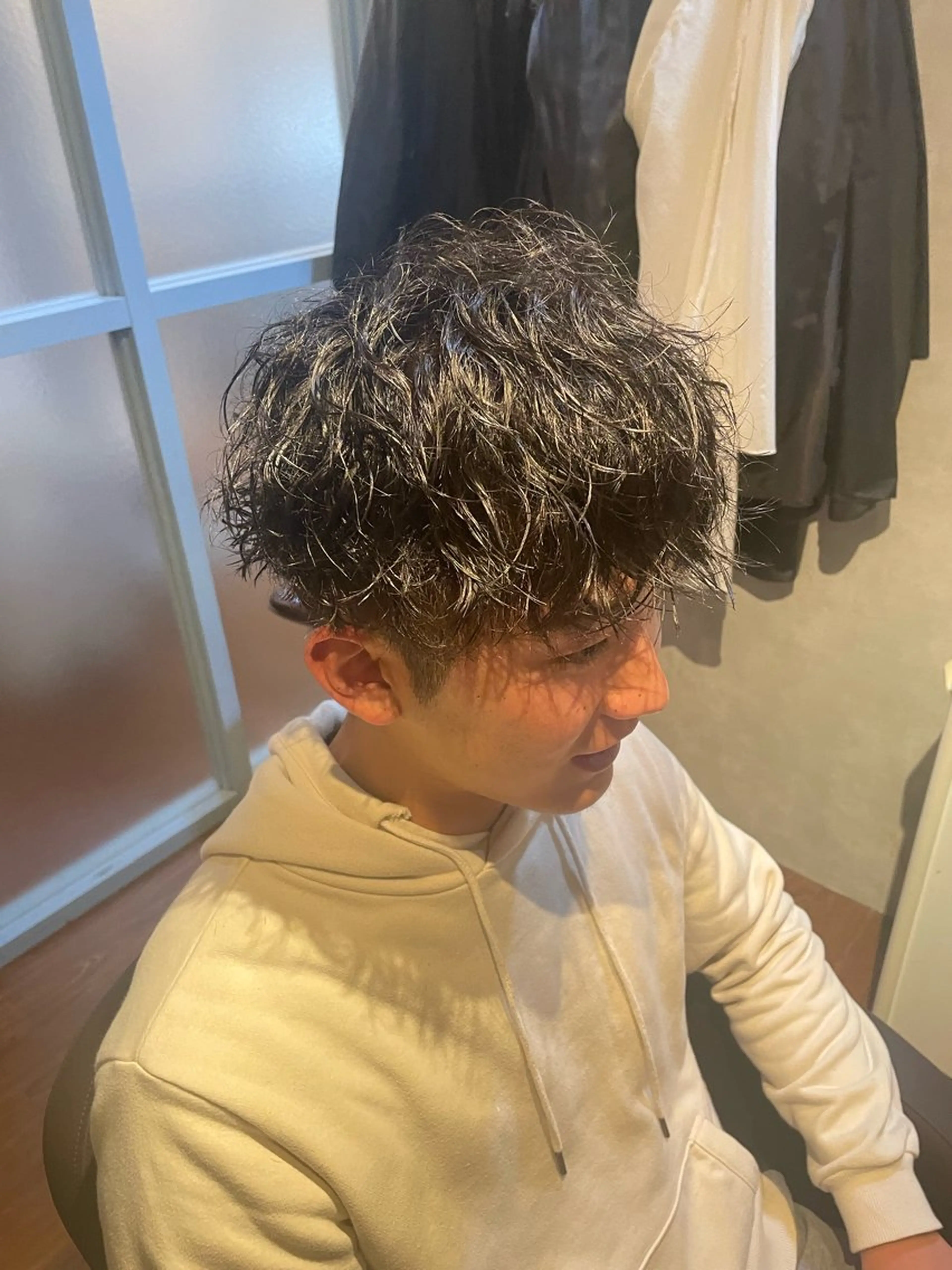パーマ メンズ カット パーマ ヘアセット フリーランスシェアサロンルレイル所属・心斎橋/メンズ /ルレイル/地形真希のヘアスタイル