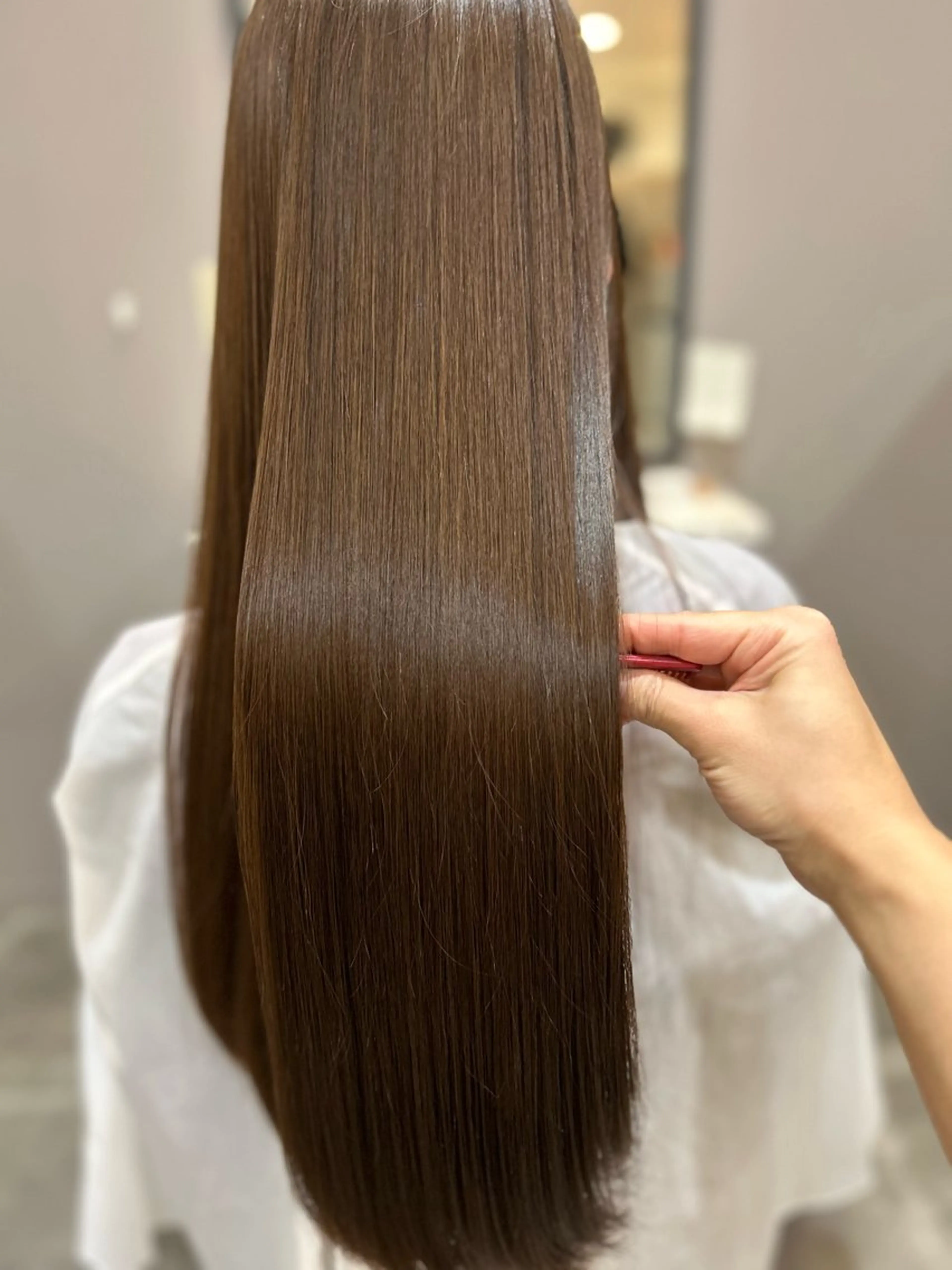 ロング カット 縮毛矯正 中山 賢人のヘアスタイル