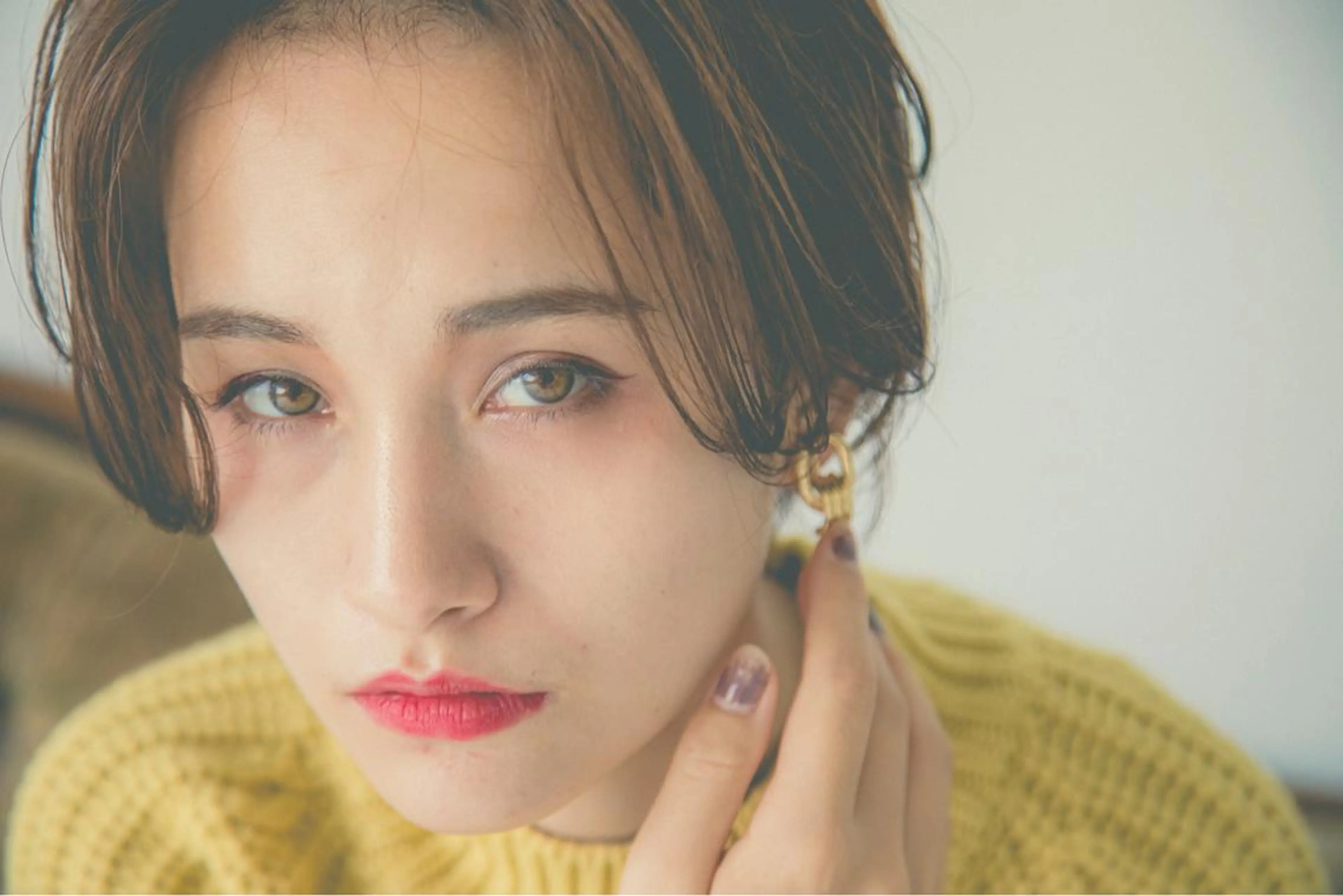 ショート カラー パーマ 植田 能生のヘアスタイル