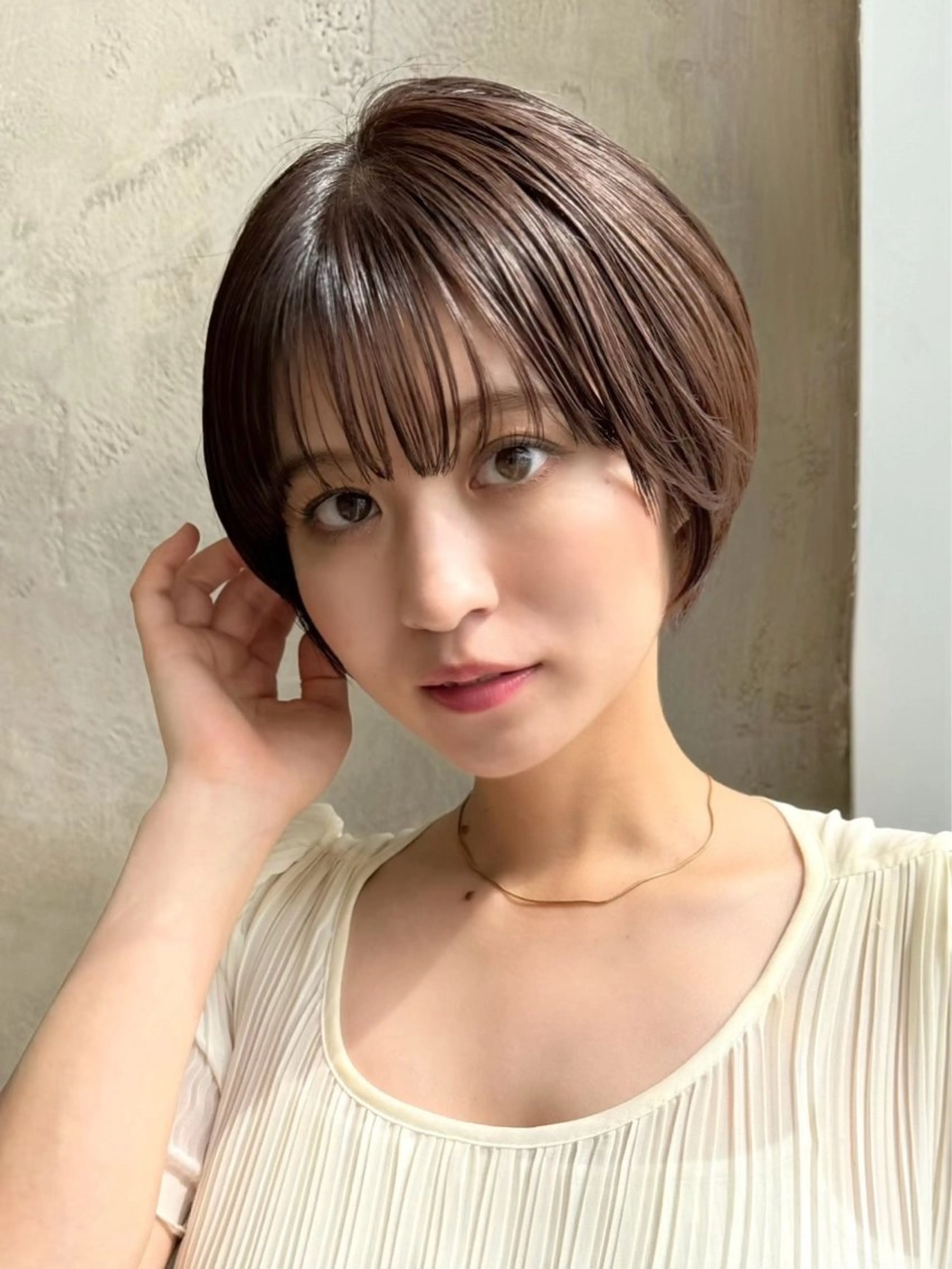 ショート カラー カット ヘアカラー トリートメント 💍新宿ショート 💍岩田莉奈のヘアスタイル