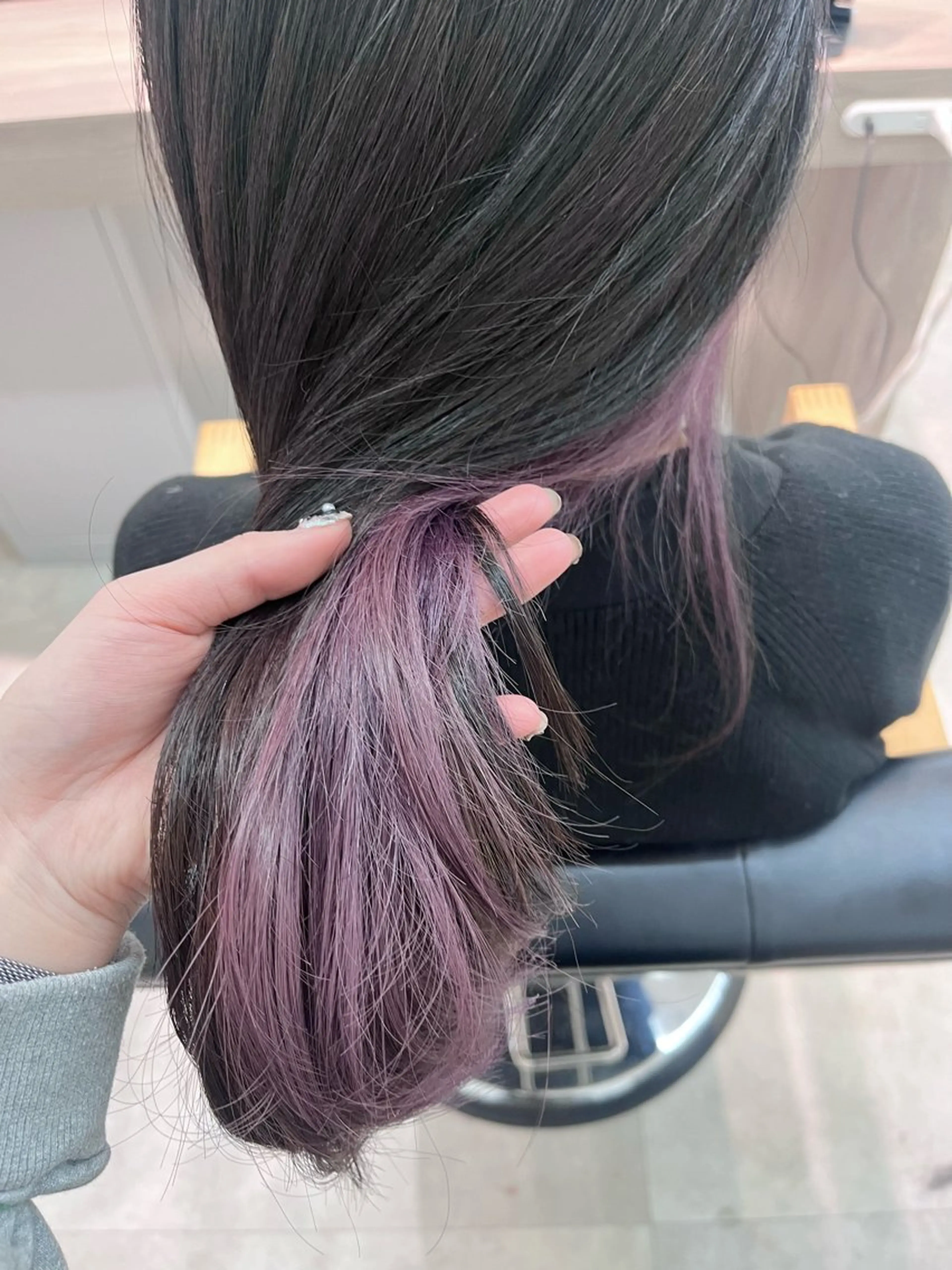 セミロング ケアカラー ﾚｲﾔｰ🩵透明感 ೀユイ🌙のヘアスタイル