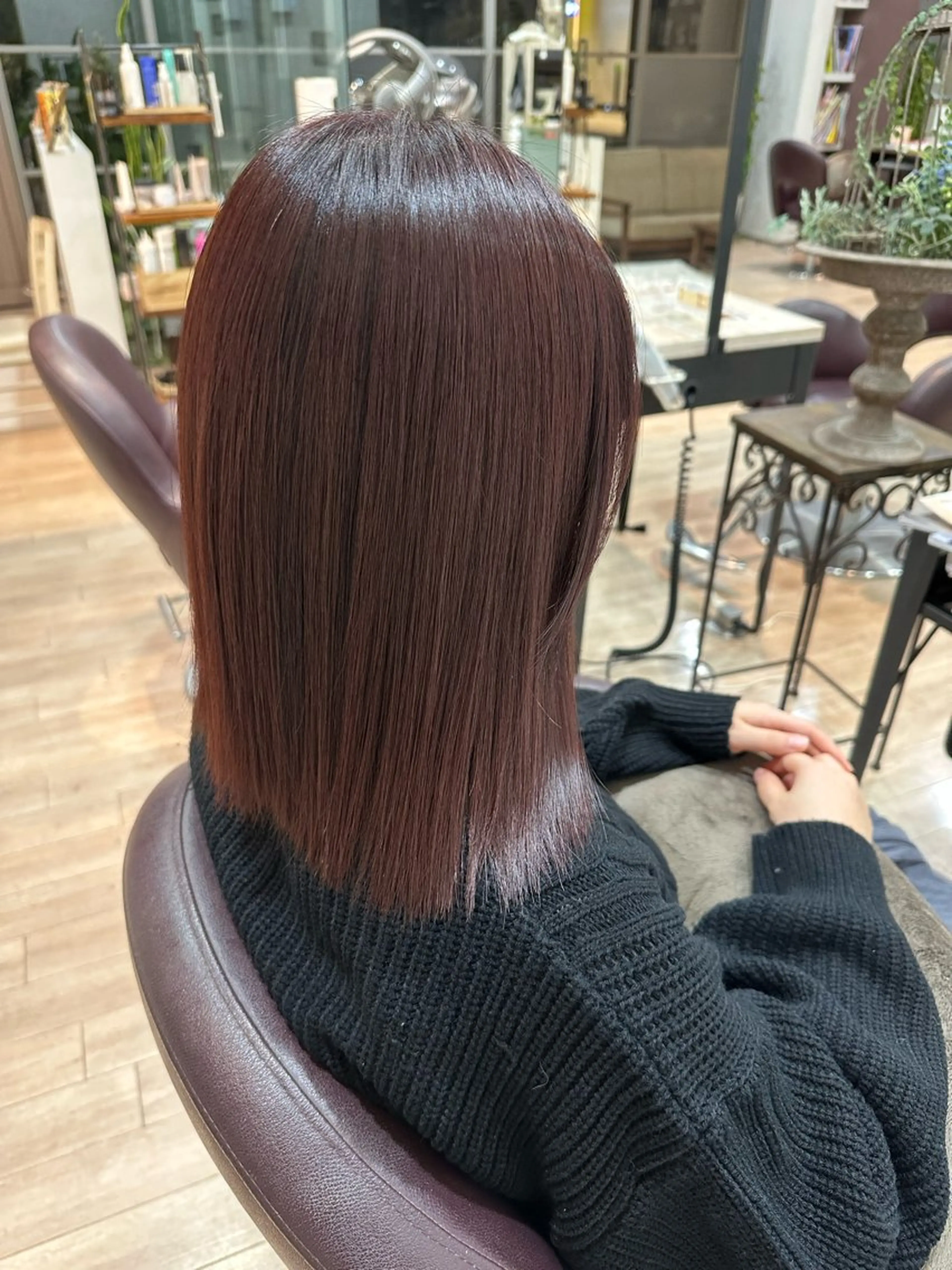 ミディアム ヘアカラー トリートメント ツヤ髪質改善 💜れいな💜のヘアスタイル