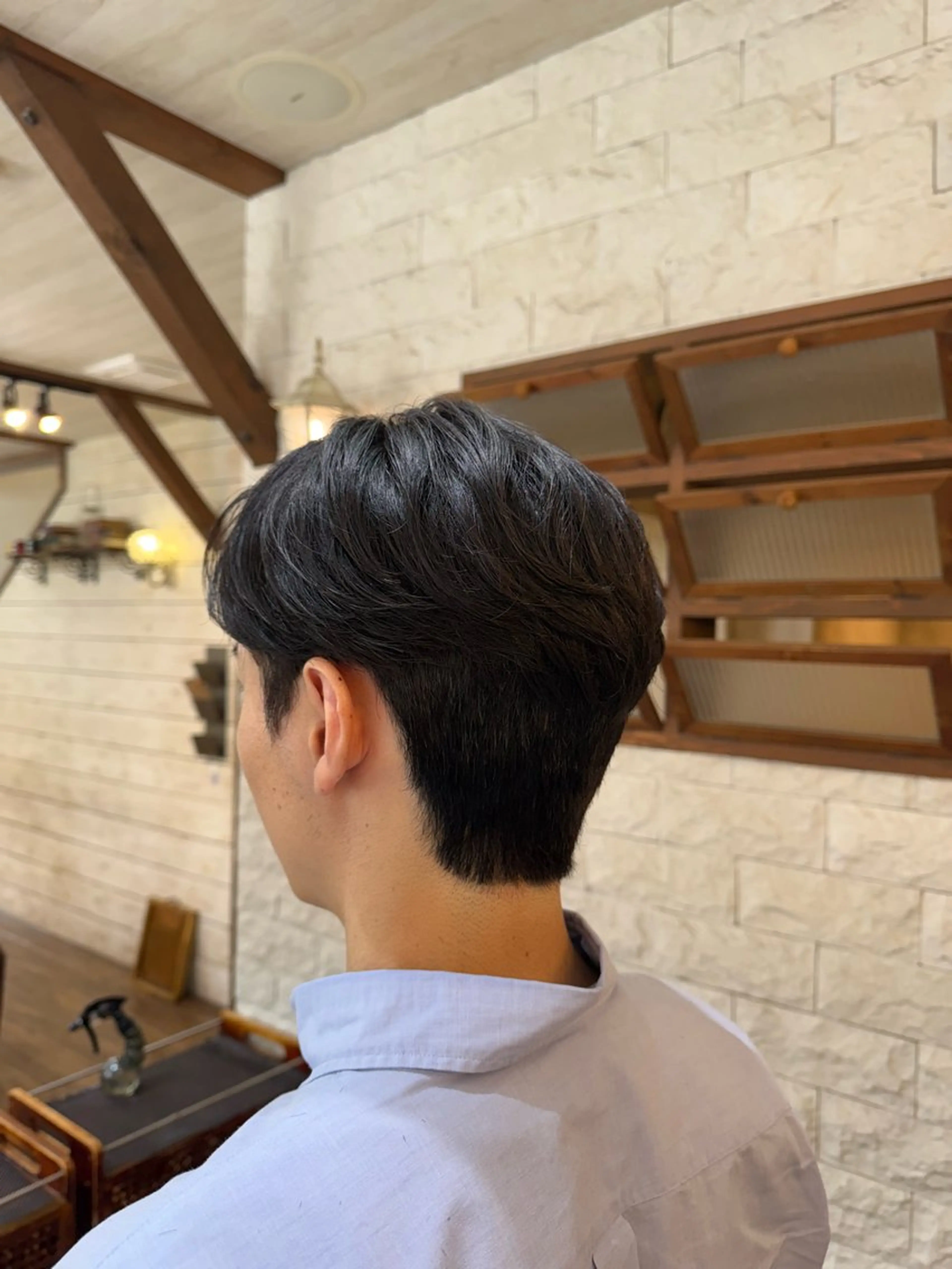 パーマ メンズ ビジネス ダウンパーマ メンズパーマ カット パーマ 赤木蓮/メンズ特化 パーマ/ハイトーンのヘアスタイル