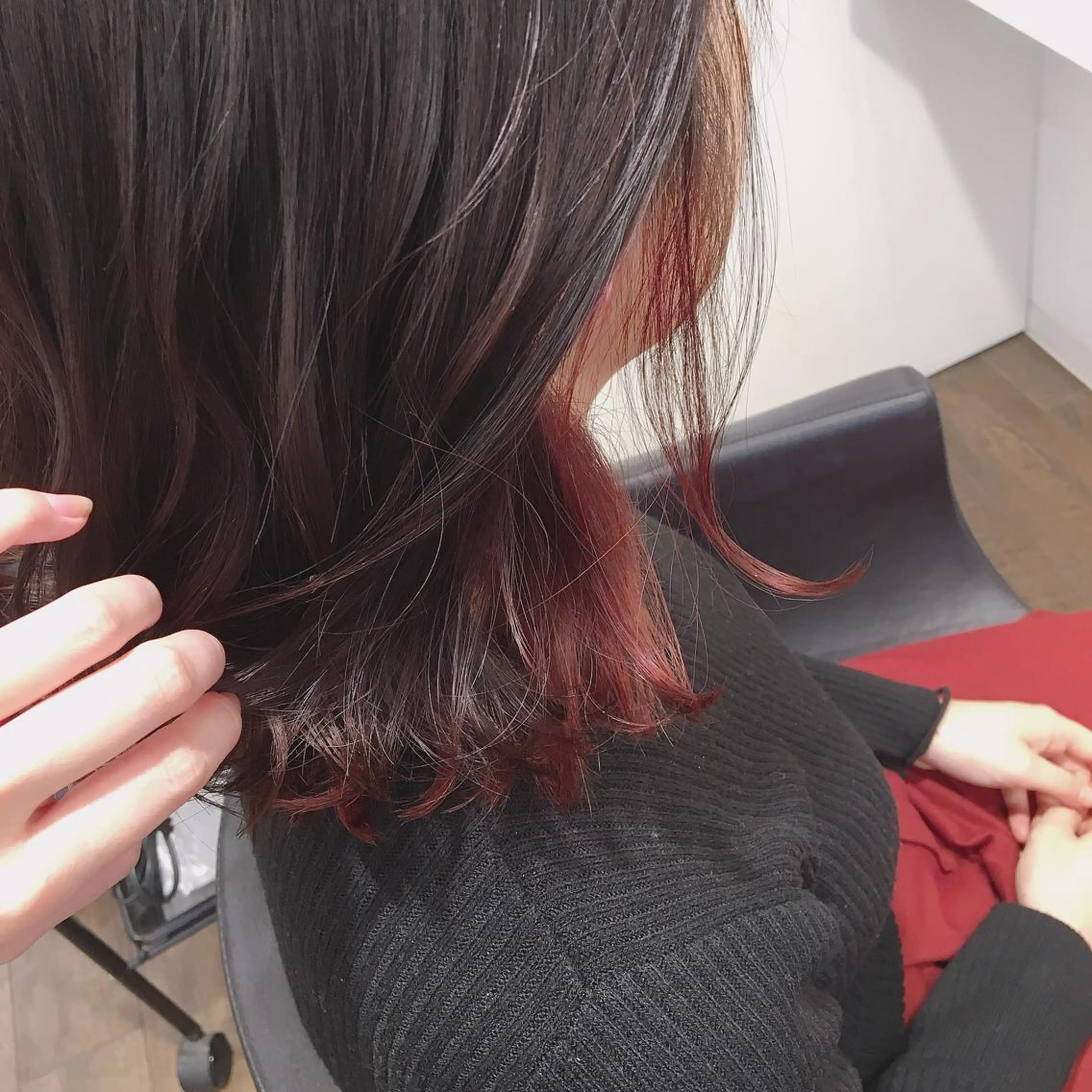 ミディアム カラー デザインカラー beauty   beast 西新店のヘアスタイル