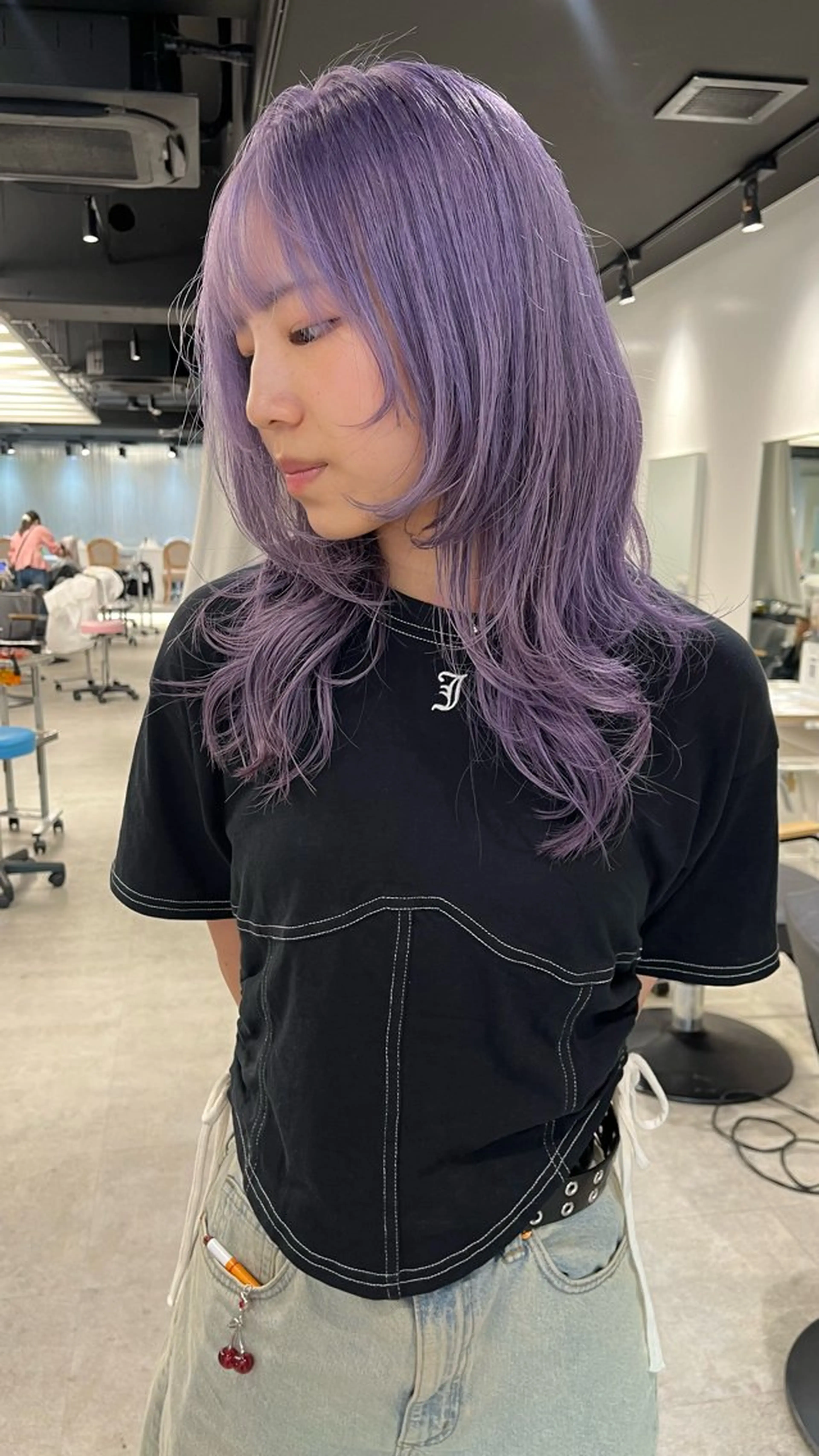 セミロング ARISA︎ ハイトーン/メンズCのヘアスタイル