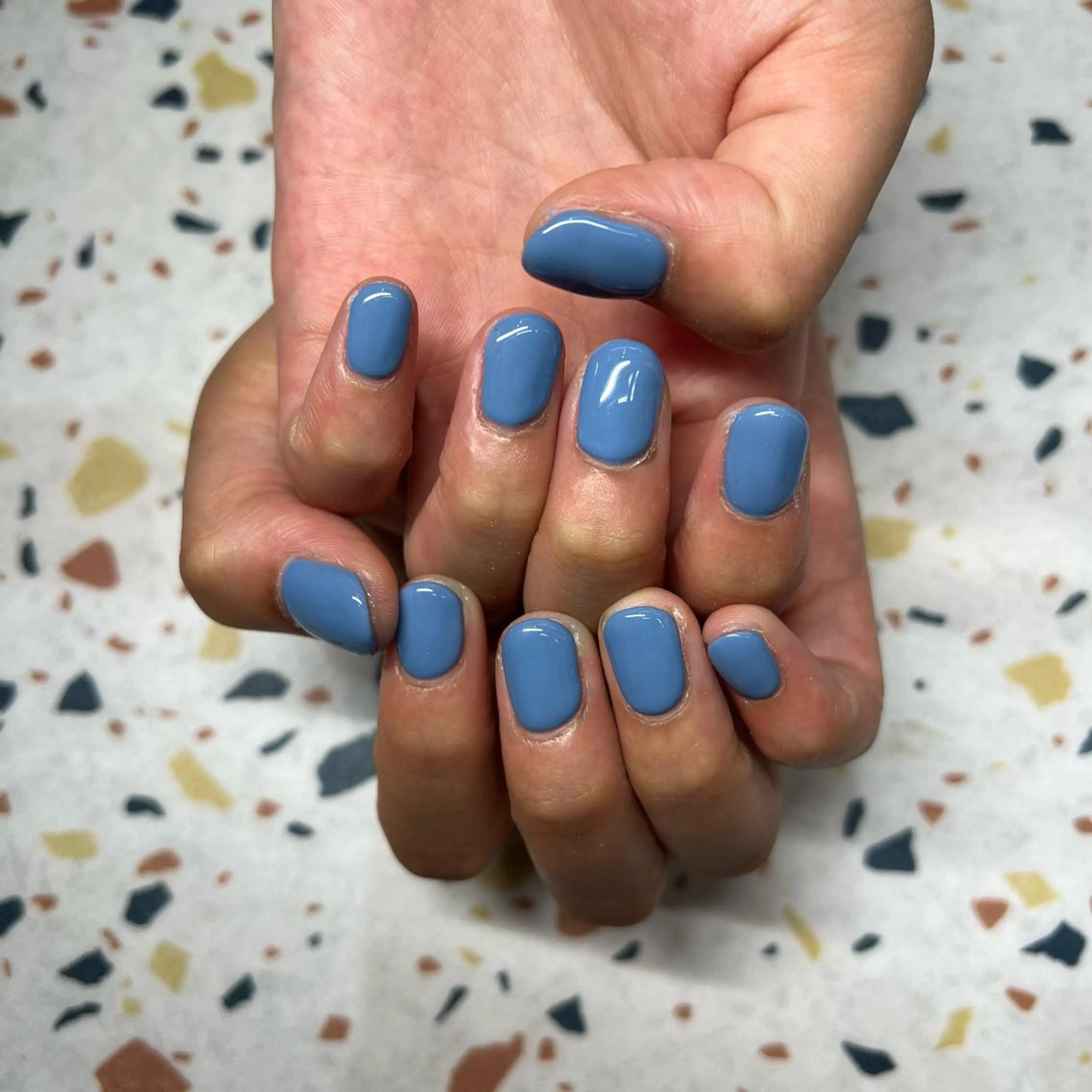 ネイル ブルー GO TODAY シェアサロン 原宿Riora店所属・nail｡𖦹° KARINのネイルデザイン