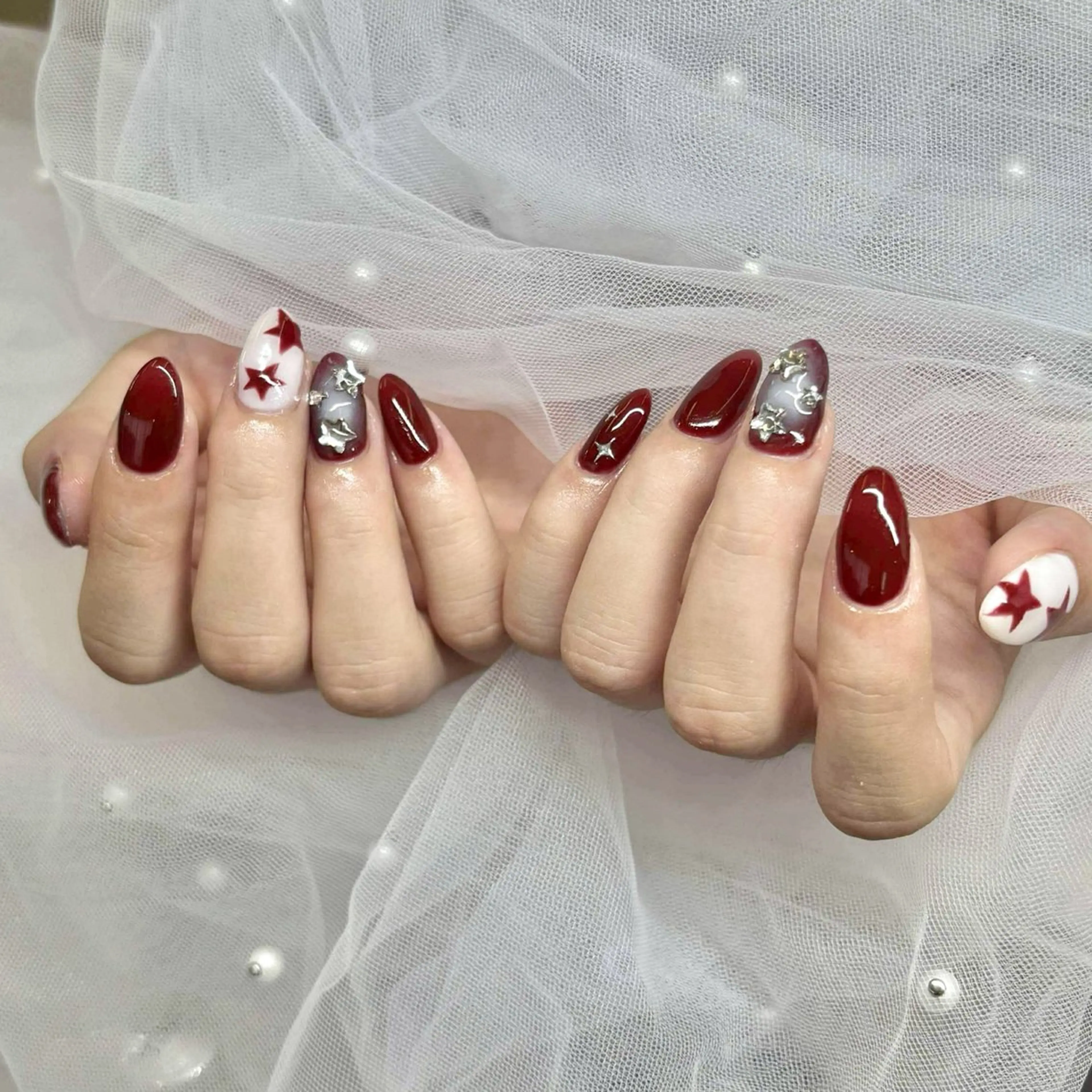 ネイル 長さ出し ジェルネイル パラジェル ハンドネイル Any nail新大久保店のネイルデザイン