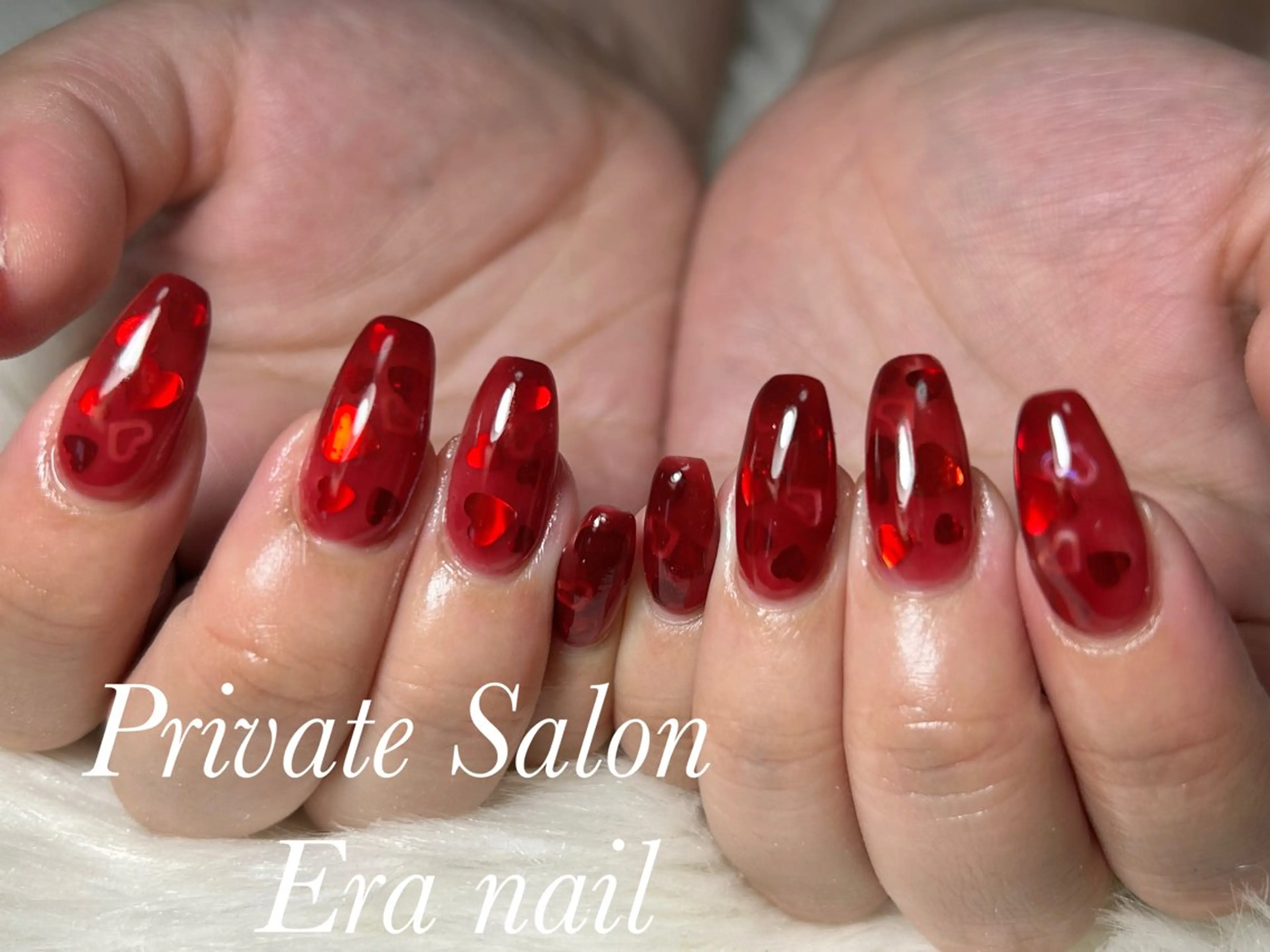 ネイル ハート ハンドネイル Era nailのネイルデザイン