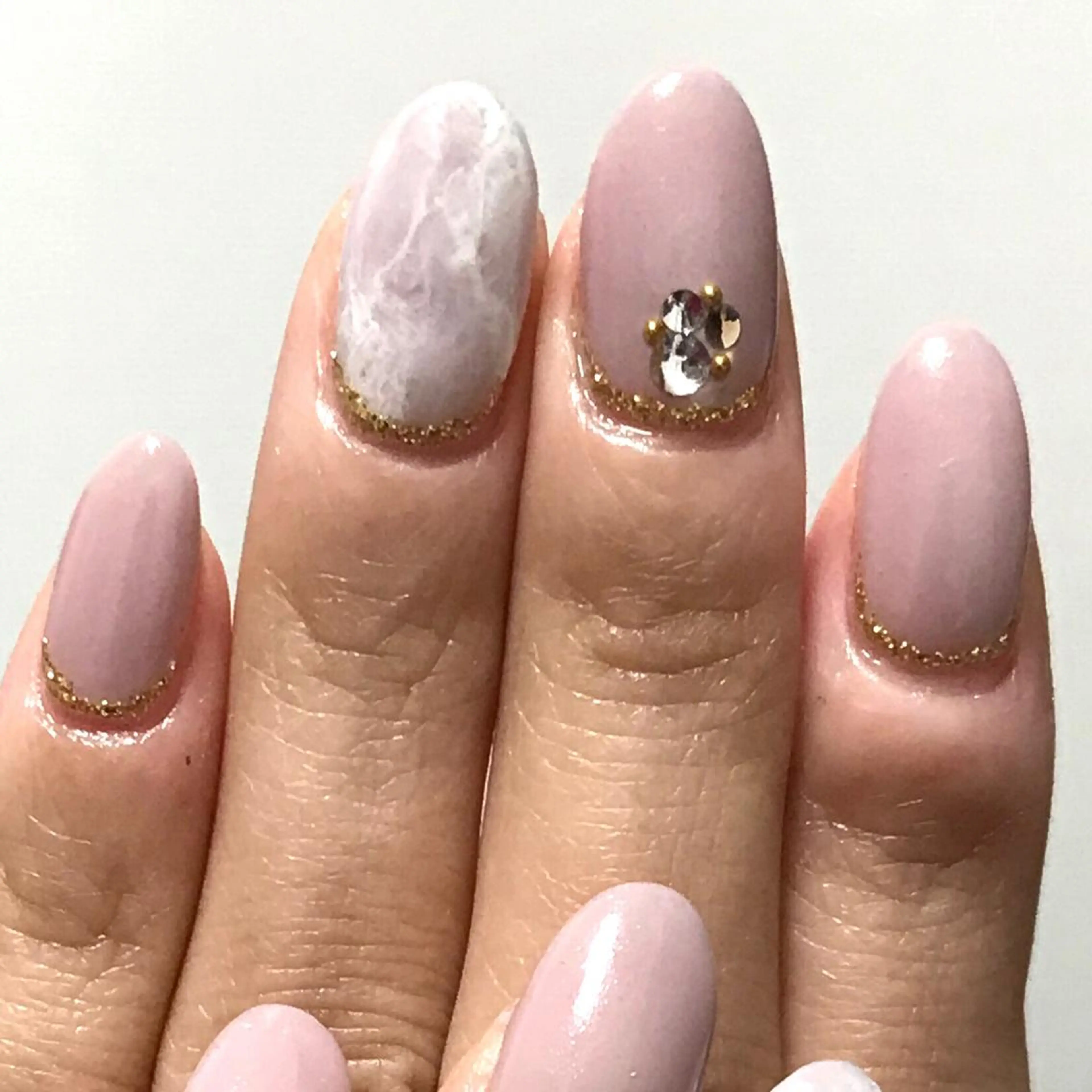 ネイル ラメ(グリッター) 大理石ネイル(マーブル) ニュアンスネイル ワンカラーネイル ステラ marikominoのネイルデザイン