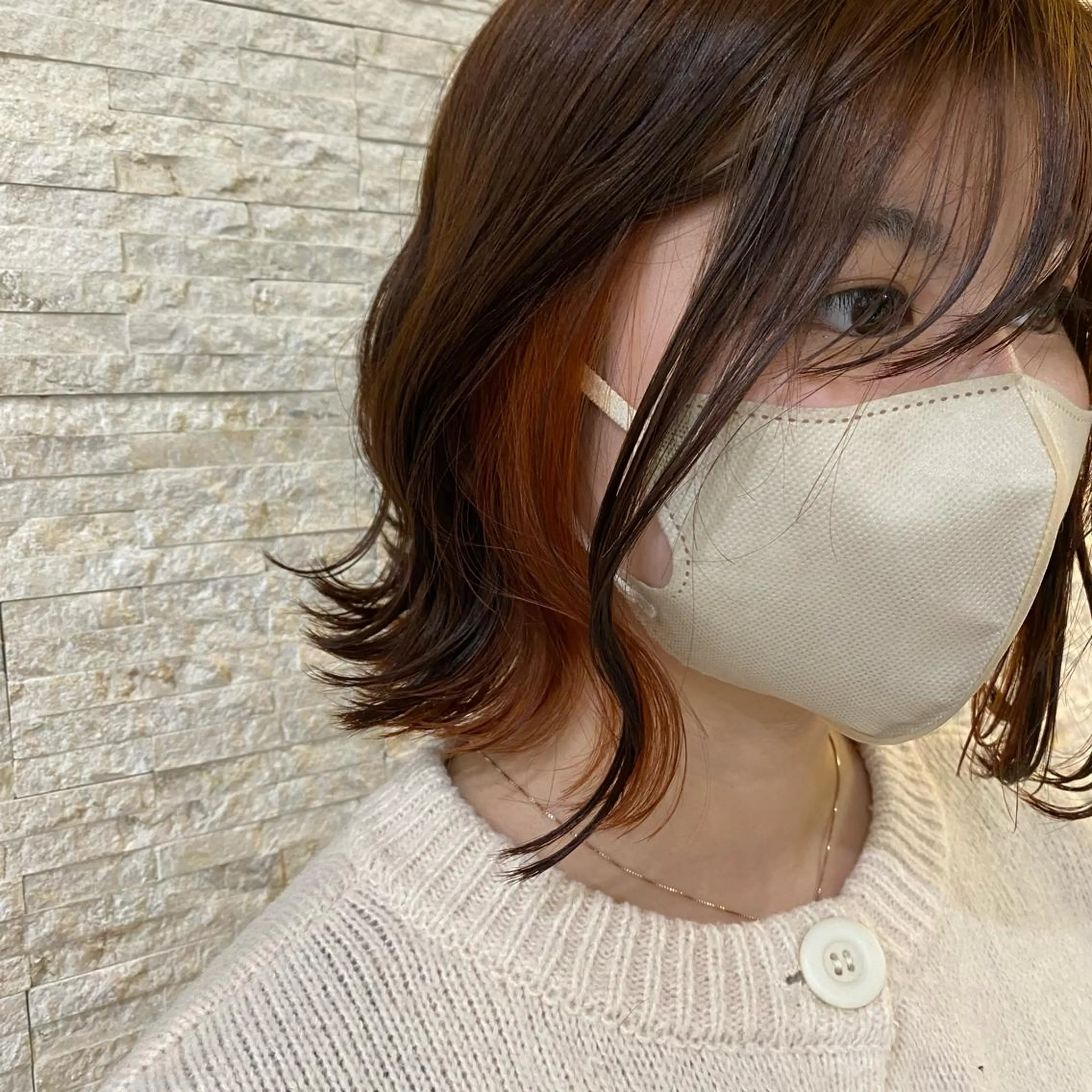 ミディアム カラー ベージュカラー ブリーチ ブラウンカラー ダブルカラー インナーカラー Agu hair TENOE大宮氷川参道店所属・☀️透明感艶感カラー 増田魁土☀️のヘアスタイル