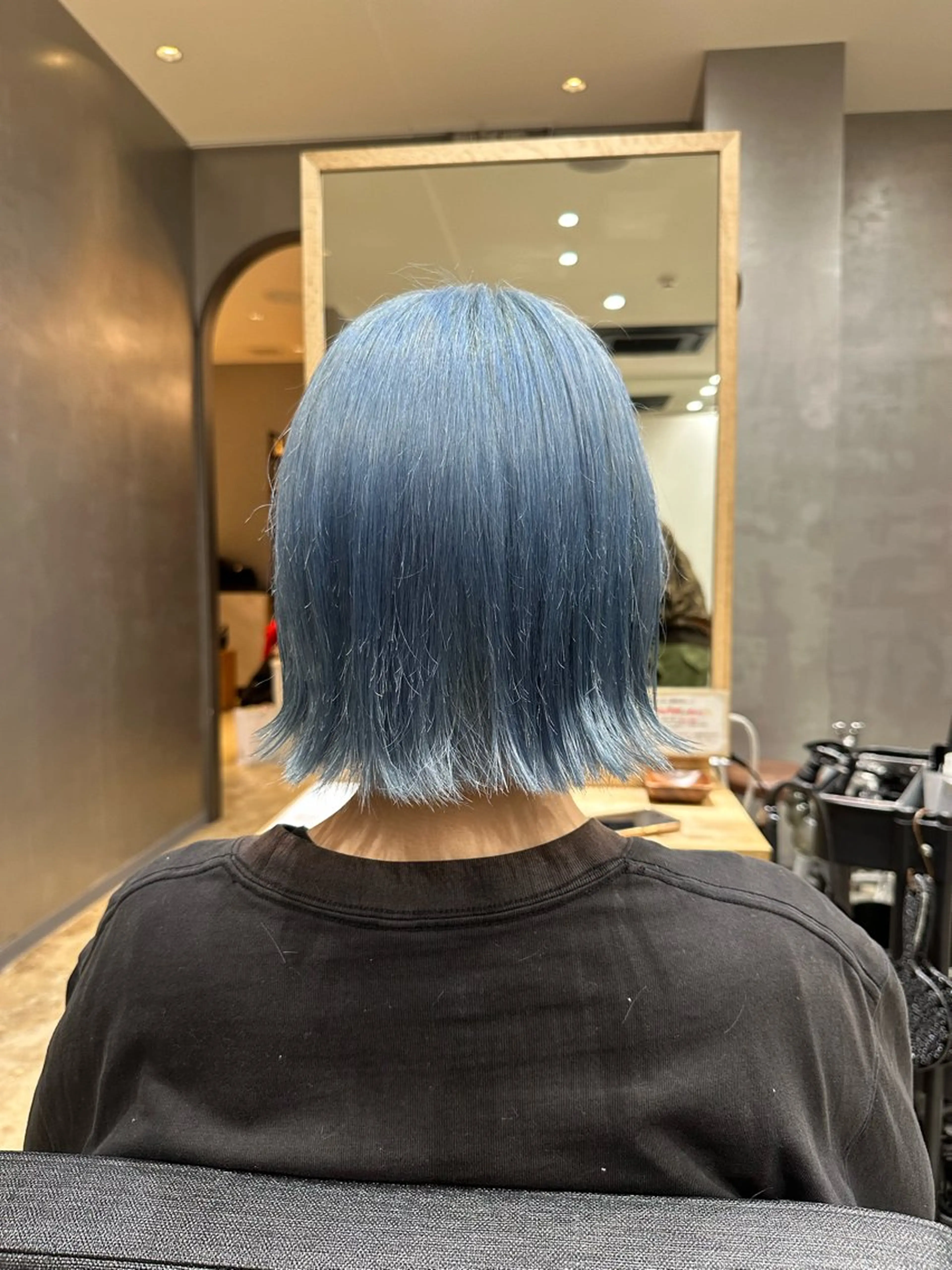 ミディアム カラー ヘアカラー 中川 諒祐のヘアスタイル