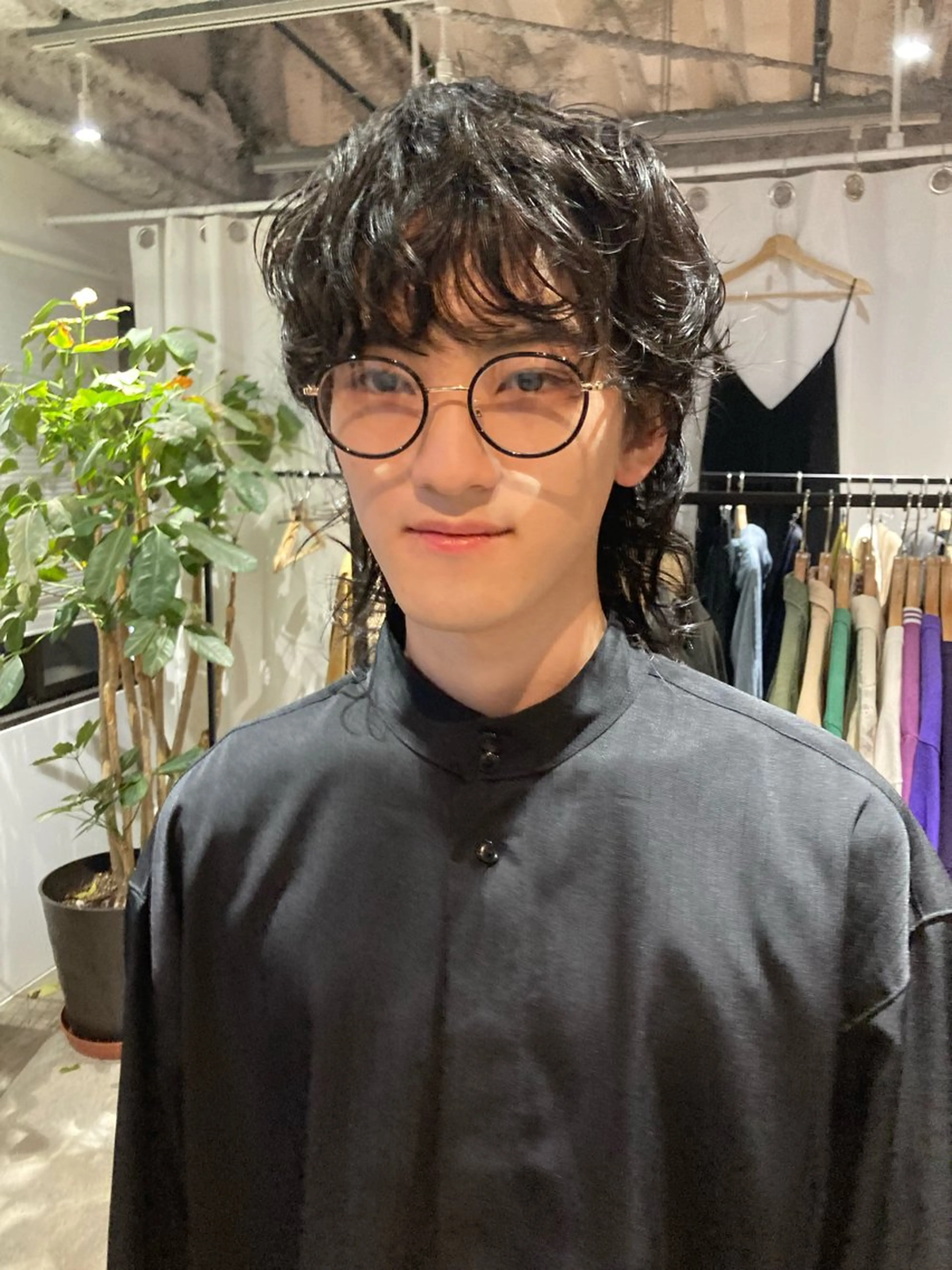 セミロング パーマ メンズ カット パーマ トリートメント Hayashi Shioriのヘアスタイル