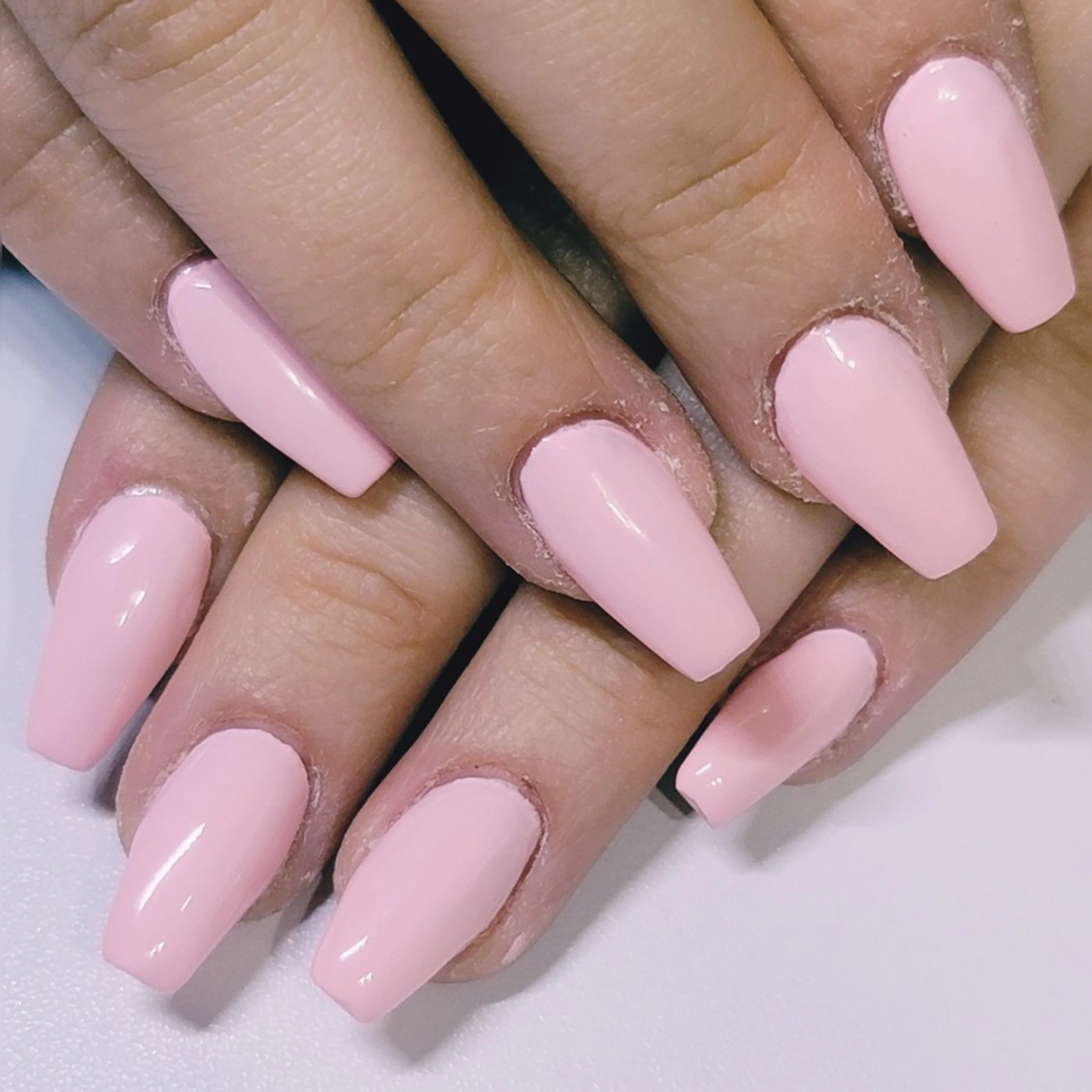 ネイル フレンチネイル ワンカラーネイル ピンク ハンドネイル よしだ ひろきのネイルデザイン