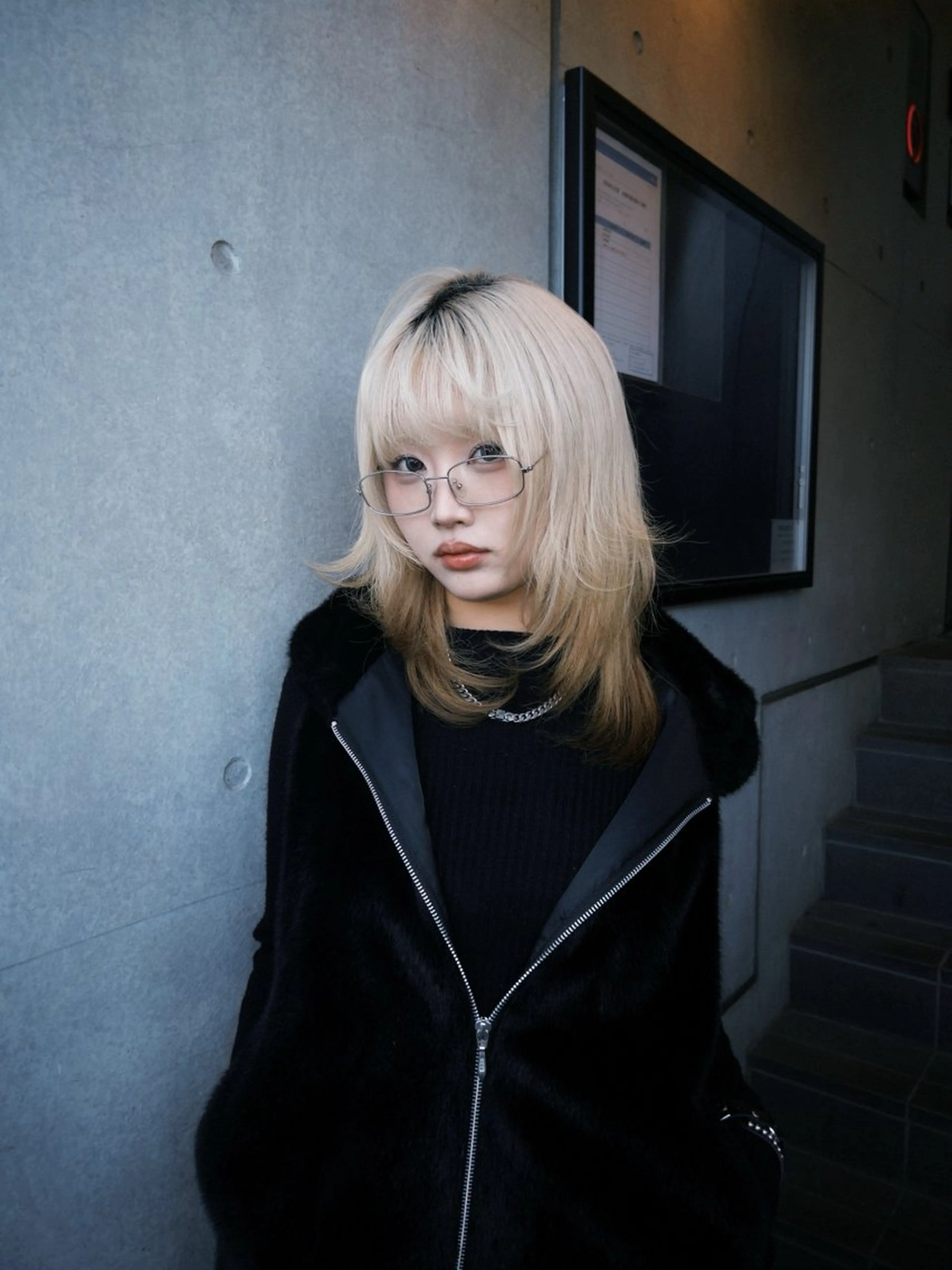 ミディアム 顔周りカット ハッシュカット レイヤーカット 小顔カット トリートメント ヒロト/透明感カラー /ブリーチなしカラーのヘアスタイル