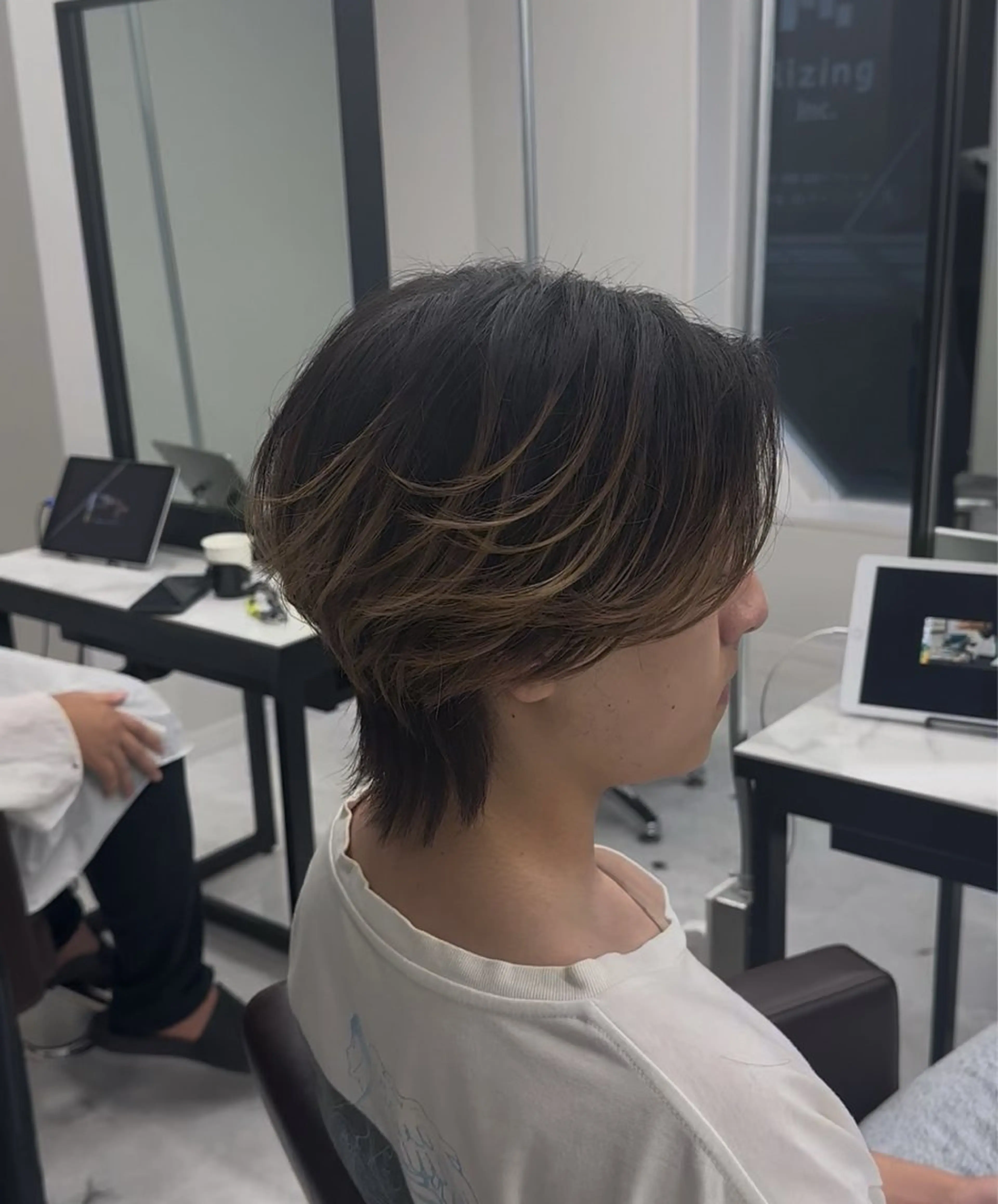 メンズ カット ニュアンス/フェザー /ウルフ/伶馬のヘアスタイル