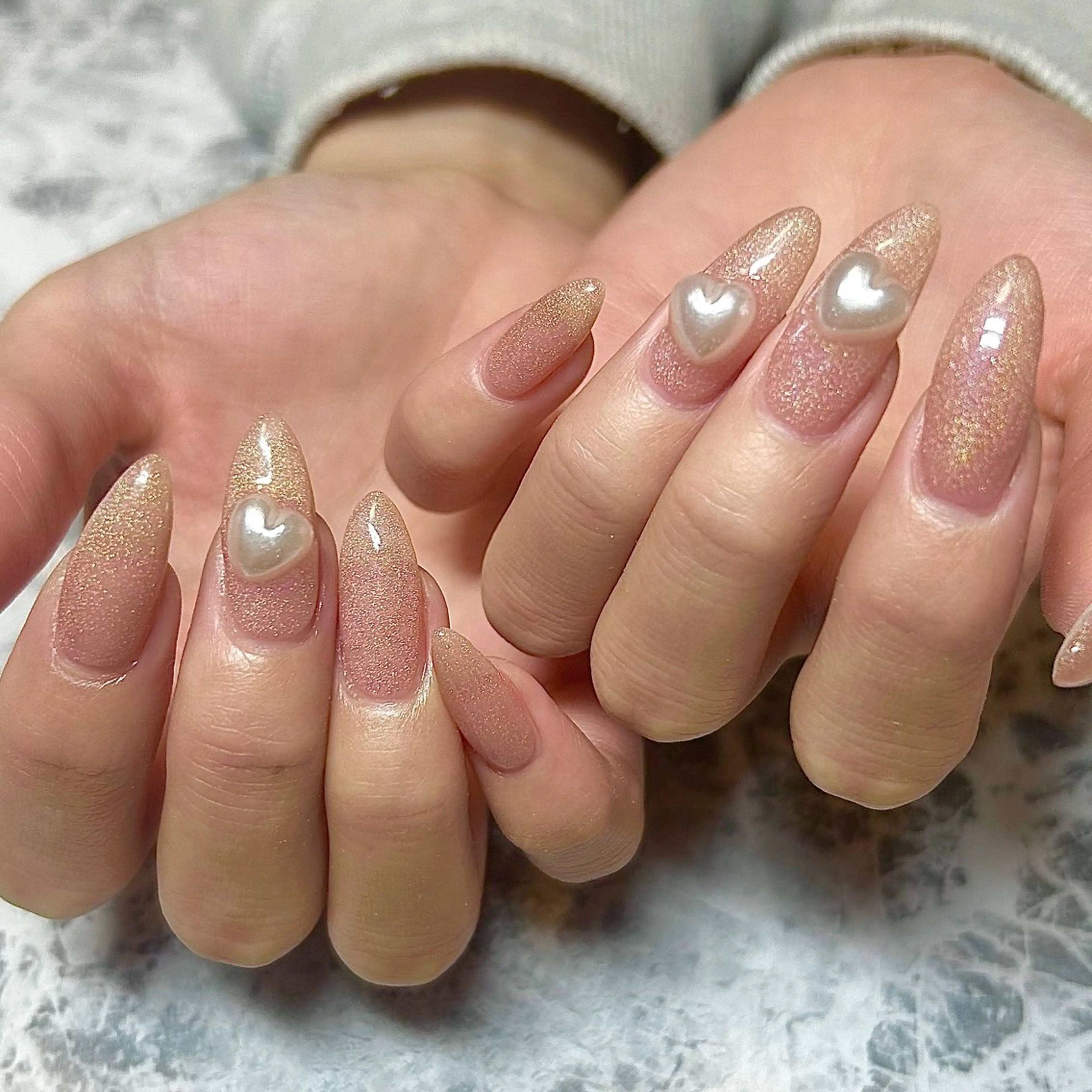 ネイル ハート 韓国ネイル マグネットネイル マグネットワンカラー ワンカラーネイル s sのネイルデザイン