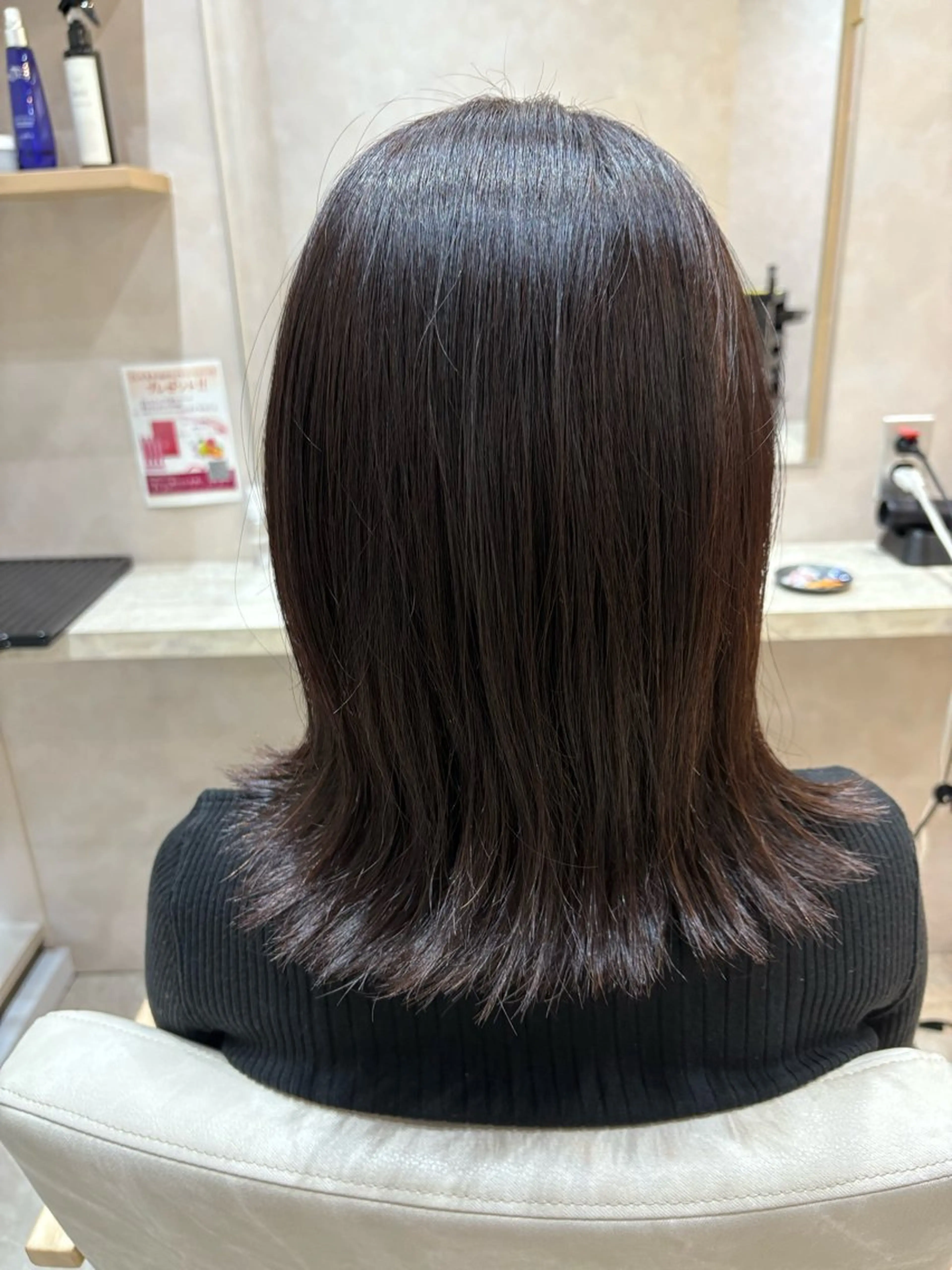 ミディアム カラー 🦋もも/縮毛矯正 /髪質改善/艶髪🦋のヘアスタイル