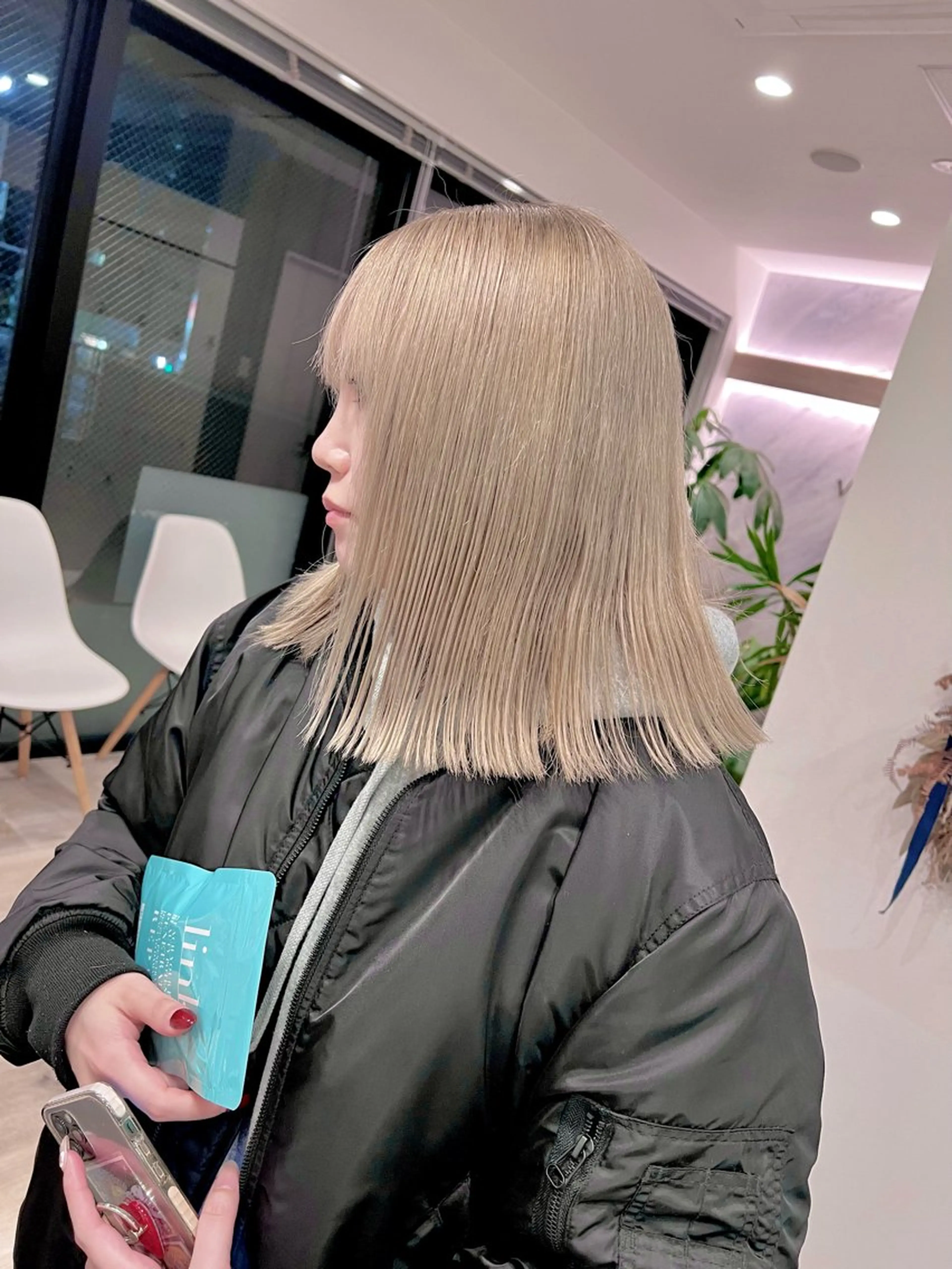 ミディアム 縮毛矯正 ヘアカラー トリートメント ブリーチ毛に縮毛矯正 ✨カラー✨山田 正幸のヘアスタイル