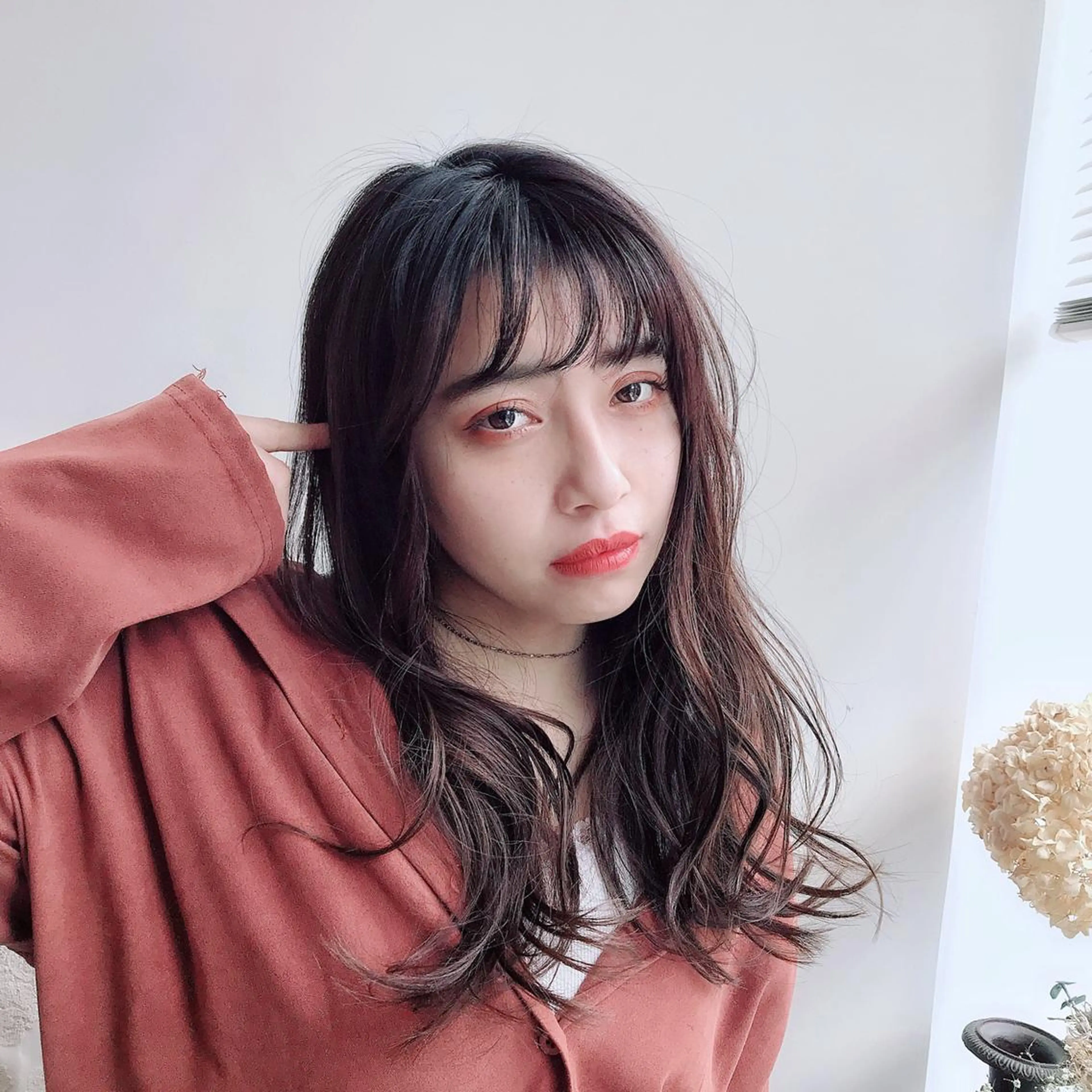 ロング カラー パーマ シースルーバング 大人可愛いHair ❤︎Ayakoのヘアスタイル