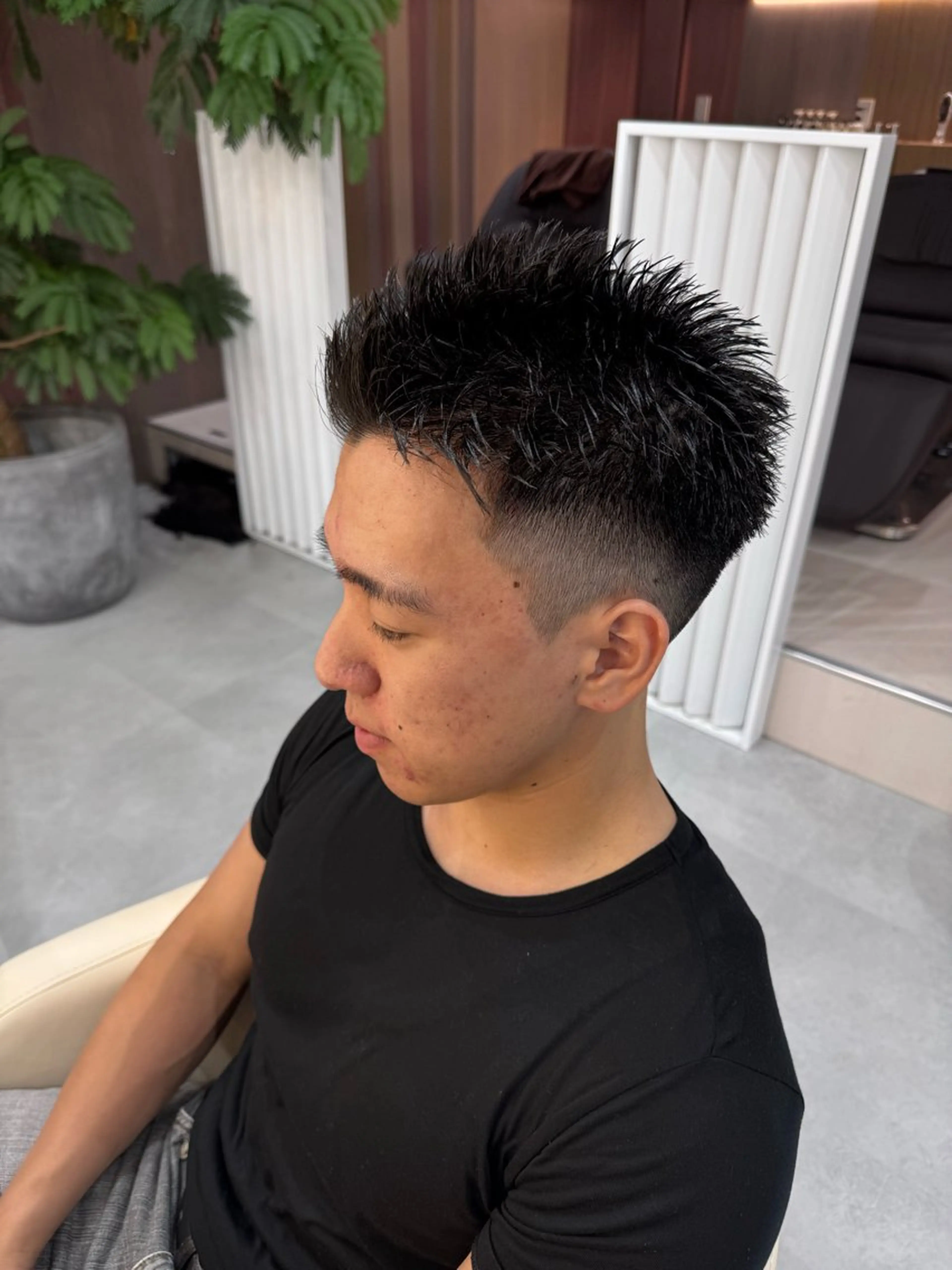 ショート メンズ R/🤎 パーマ＆ブリーチ🔥のヘアスタイル