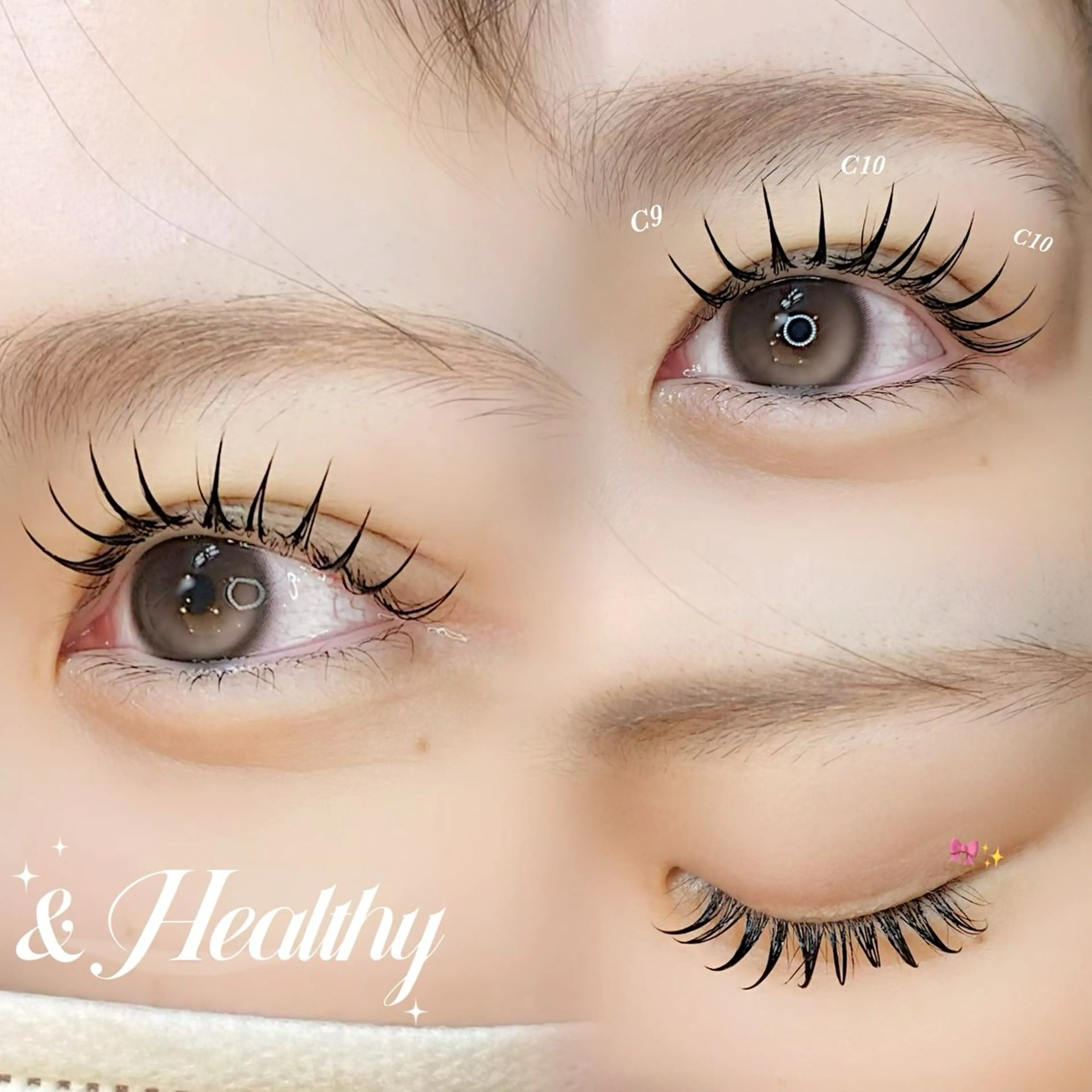 【&Healthy】【束感】今話題のエクステ×パーマ同日施術メニュー👀✨《フラットラッシュ60本》の写真