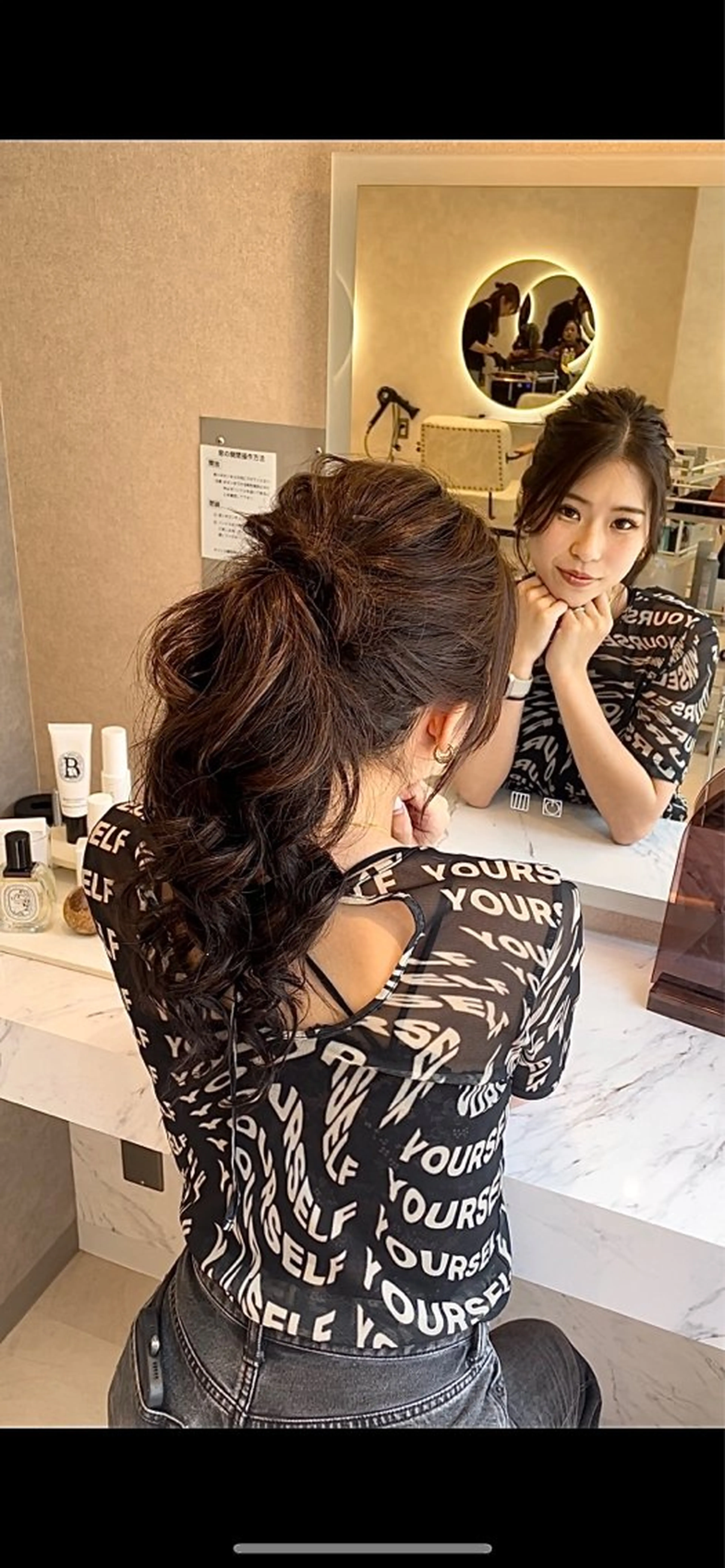 【🎀ヘアセット🎀】30〜45分¥4500《*金箔+¥500*》飾りご持参ください 【浴衣/結婚式参列の方向け】の写真