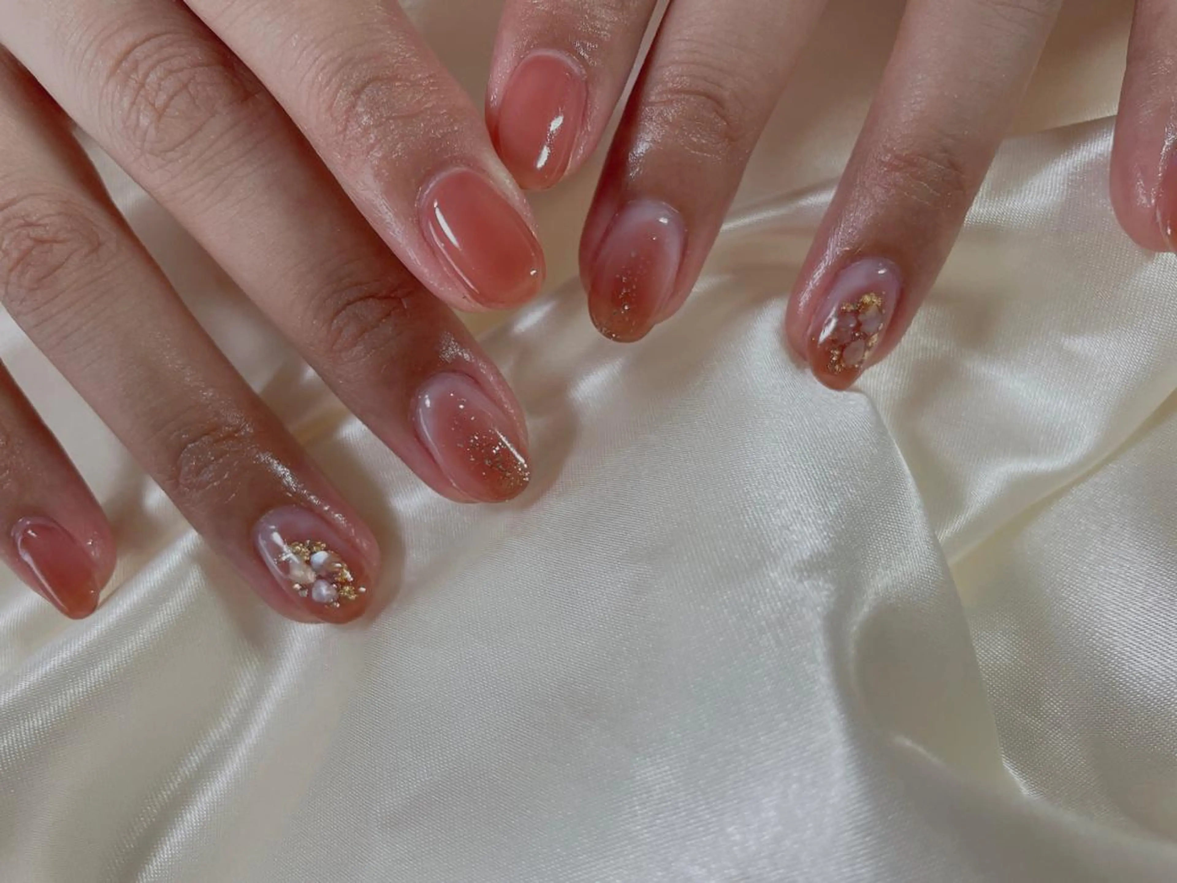 ネイル オフィスネイル シンプルネイル 夏ネイル kikinail 溝の口のネイルデザイン