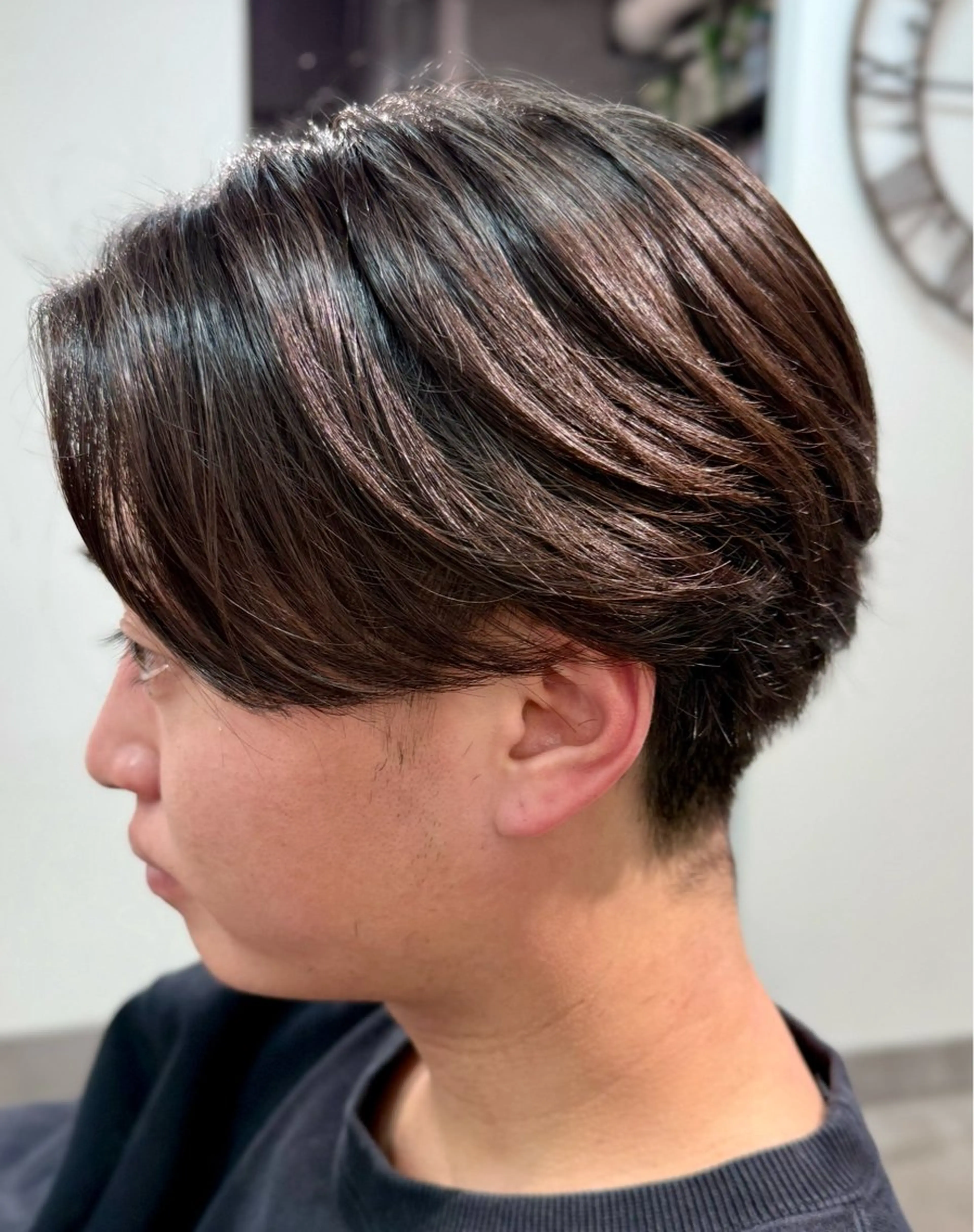 ショート メンズ センターパート 水澤 七斗のヘアスタイル