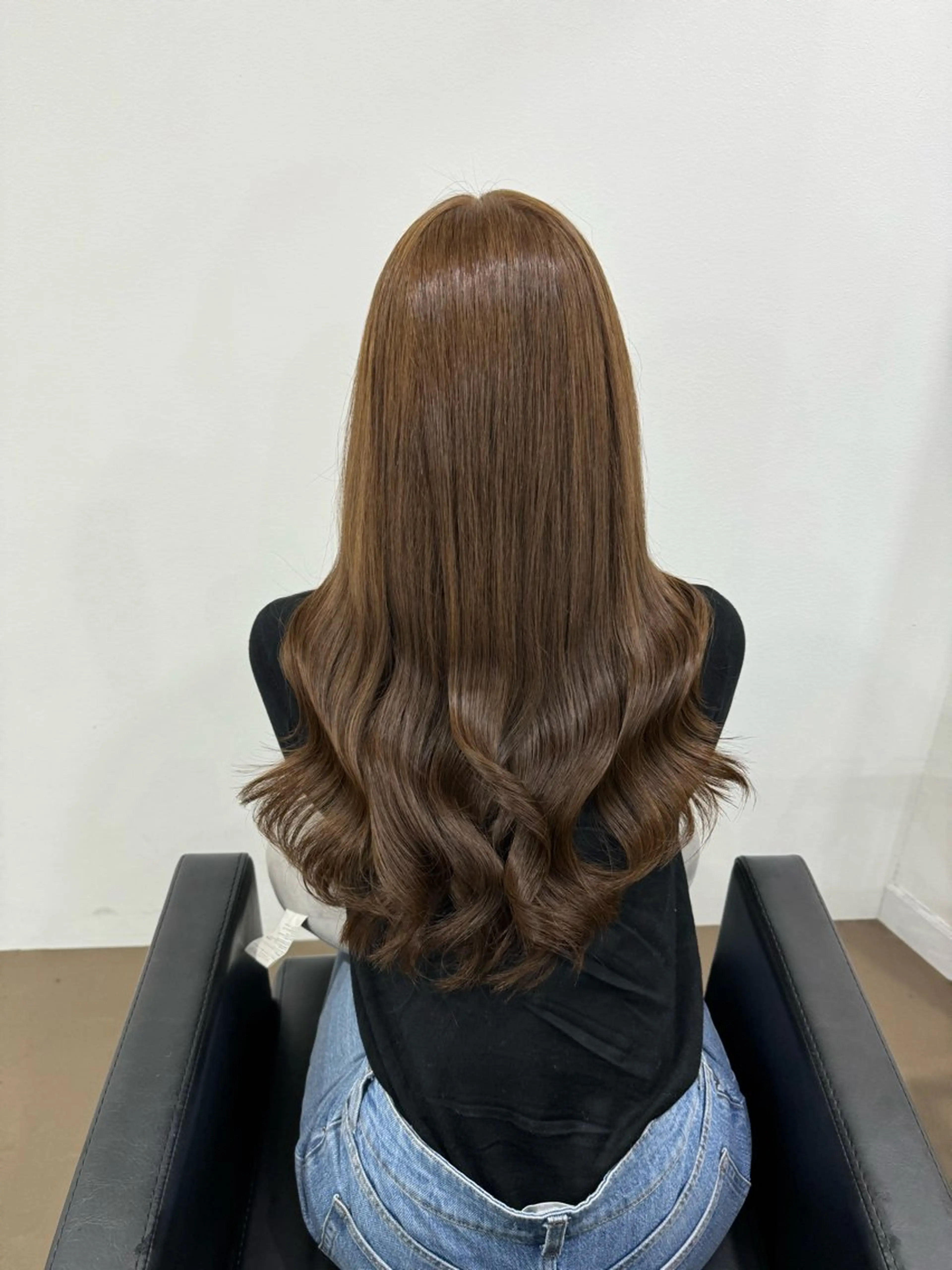 ロング ヘアカラー トリートメント 川元 春奈のヘアスタイル