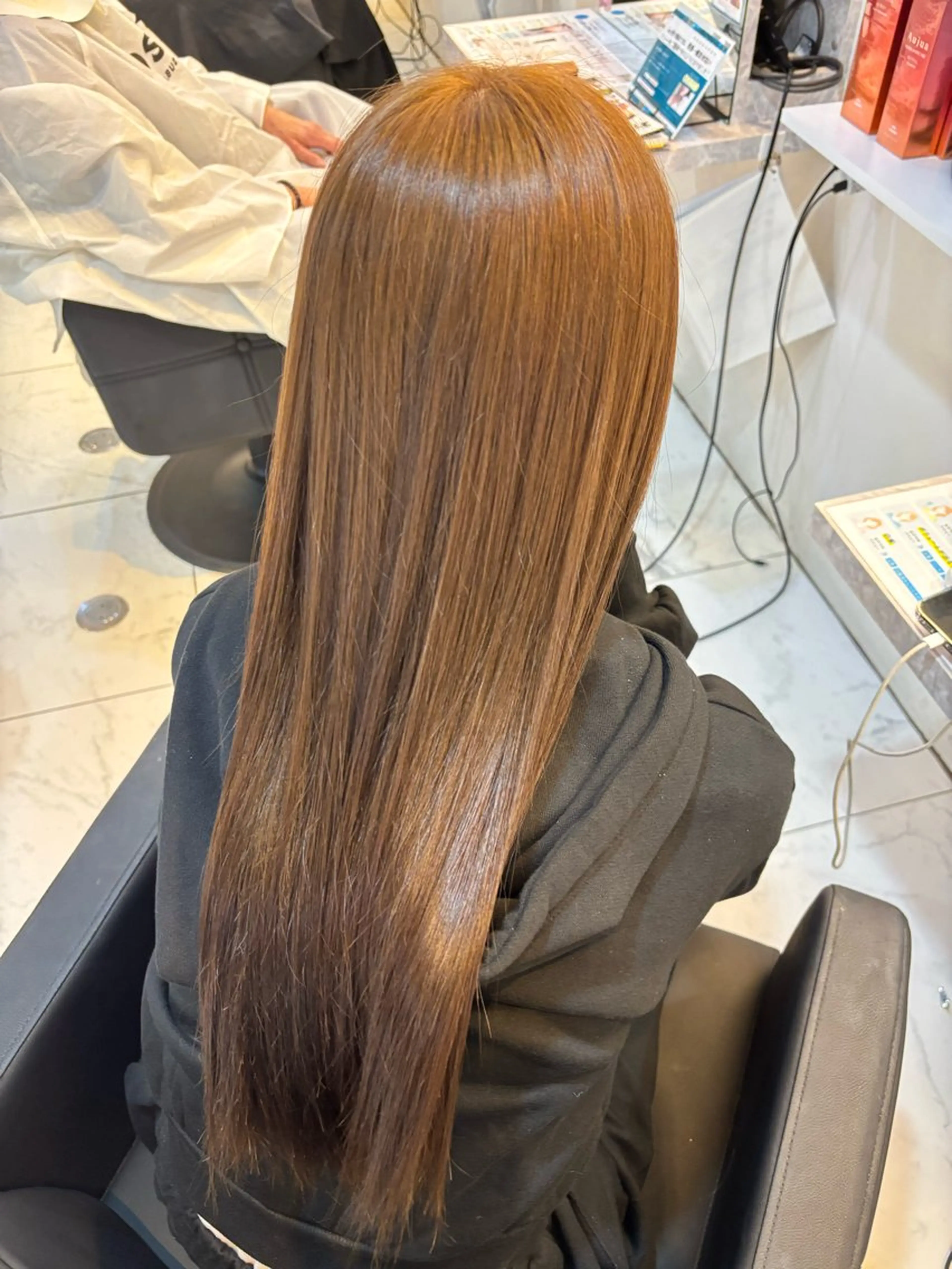 ロング カラー ブリーチ ダブルカラー ブリーチなしカラー トリートメント Lee四ツ橋 maayaのヘアスタイル