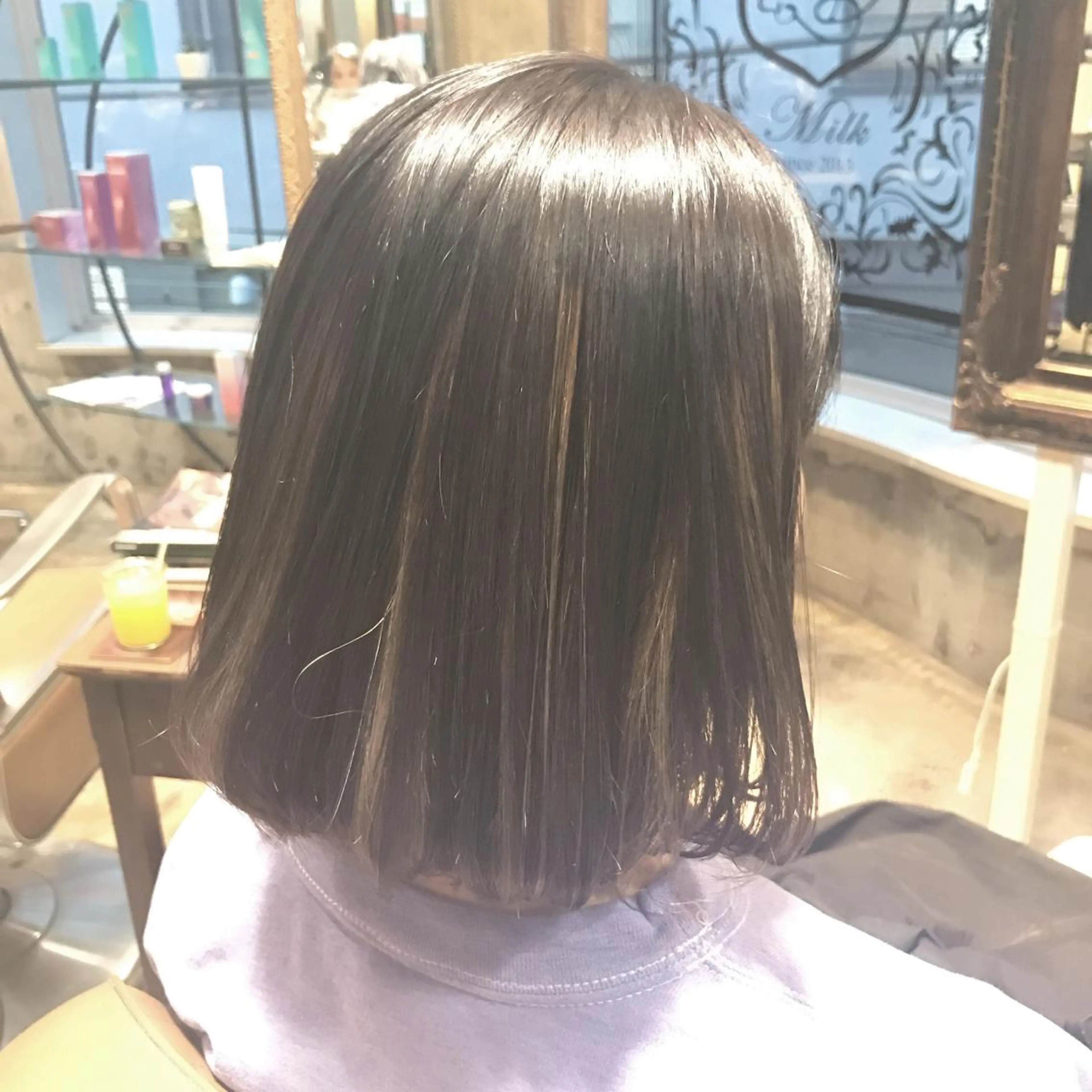 ミディアム カラー パーマ ヘアアレンジ メンズ キッズ ネイル マツエク・マツパ メンズバレイヤージュ メンズハイライト バレイヤージュ ハイライトカラー ハイライト サロンドミルク 原宿のヘアスタイル