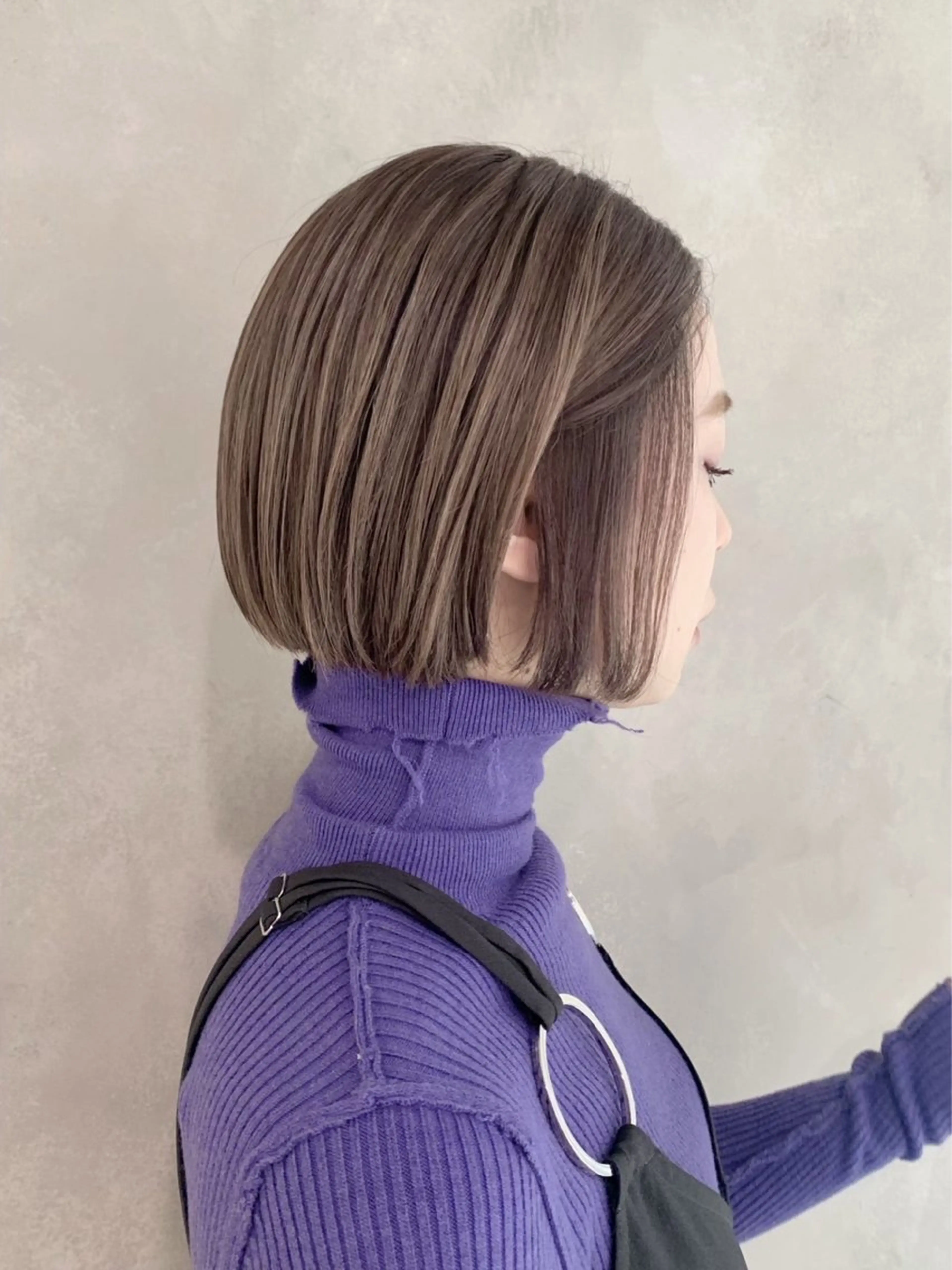 ショート カラー ハイトーンカラー ボブ レイヤーカット カット ヘアカラー トリートメント nok shibuya所属・✨ハイトーン特化✨ 透明感カラー✨渋谷✨のヘアスタイル