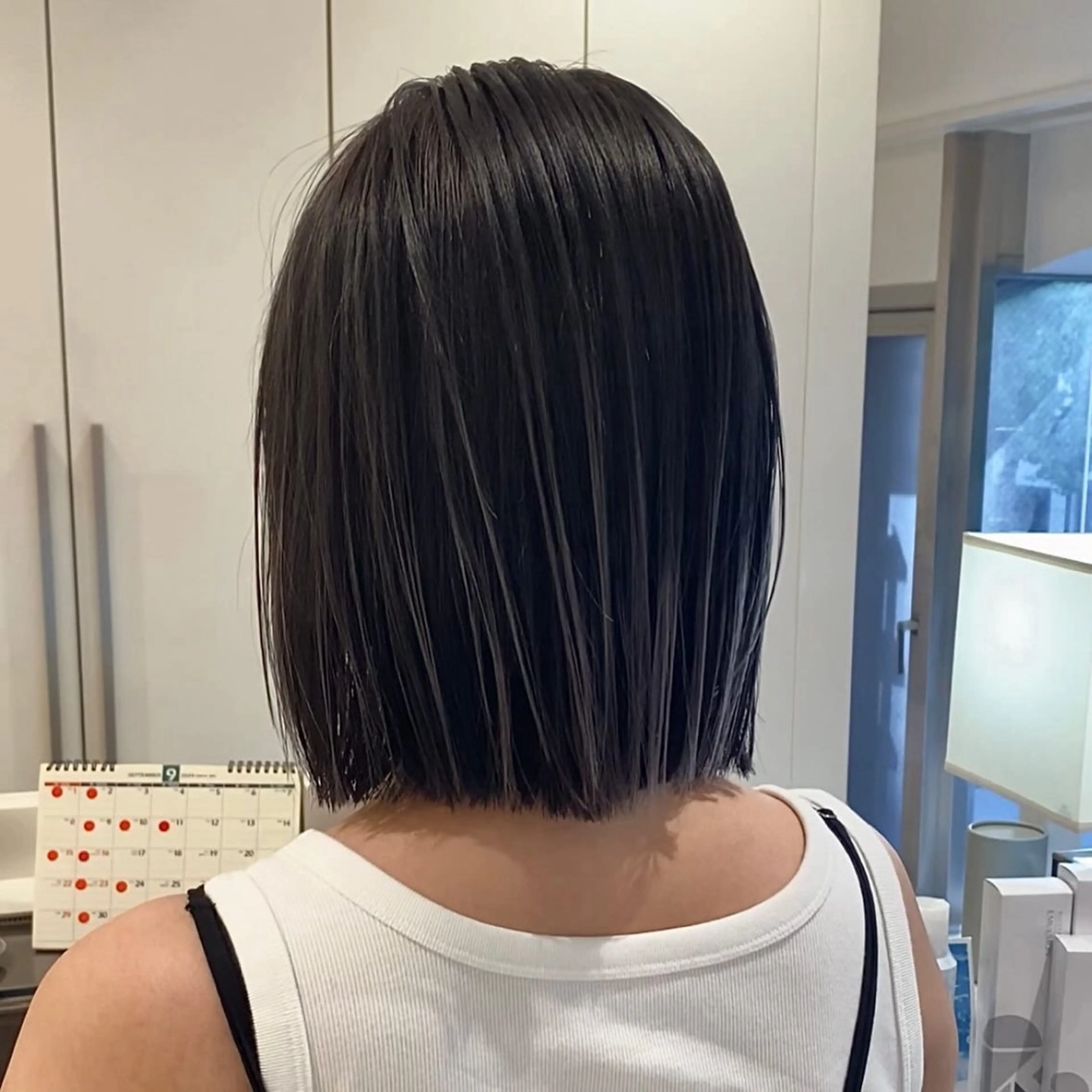 ショート カラー カット ヘアカラー トリートメント 細めハイライト🩶 ボブ/レイヤーカットのヘアスタイル