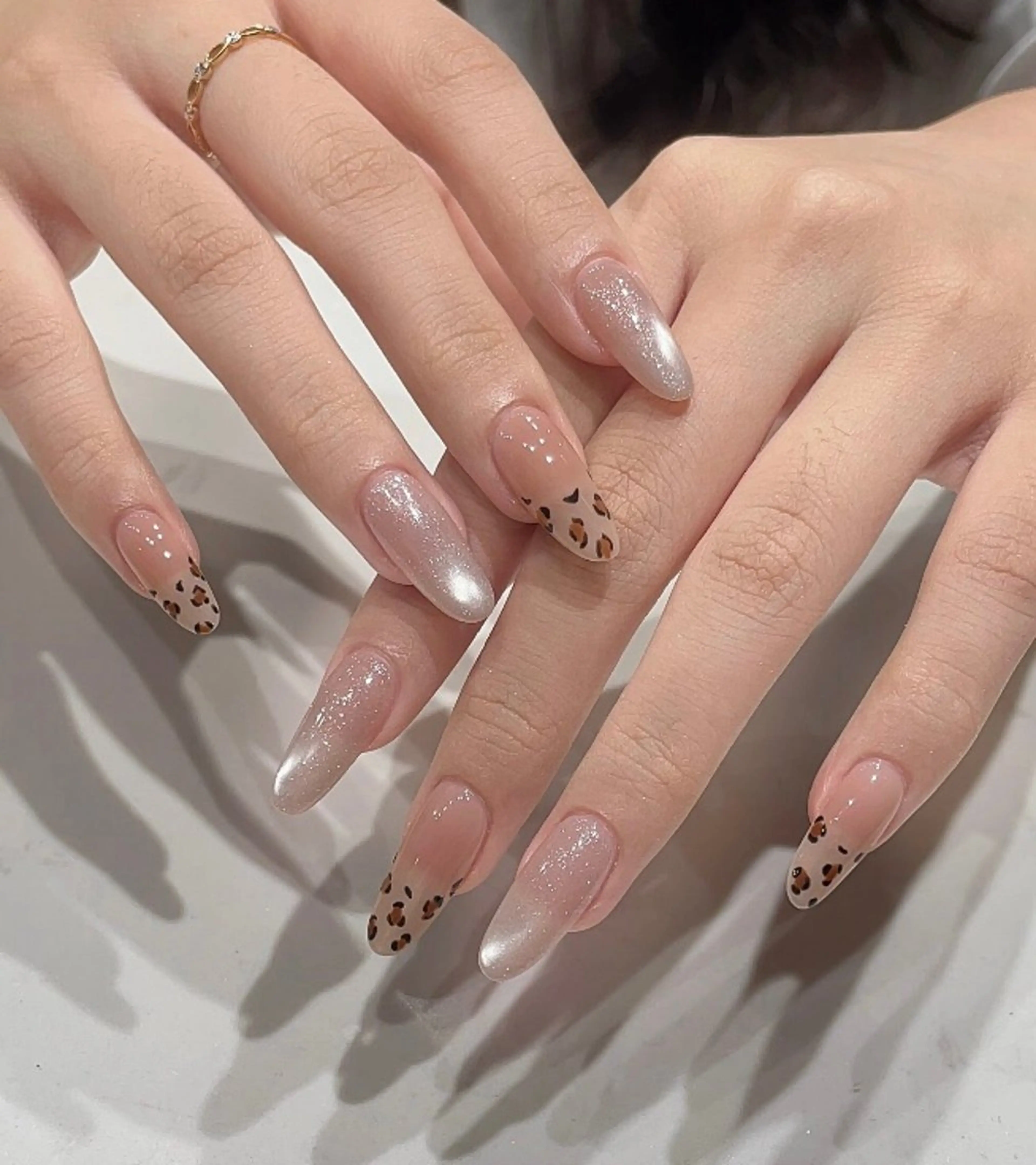 ネイル べっ甲ネイル フットネイル ゴールド マグネットネイル ミラーネイル 大門浜松町 ネイルのネイルデザイン