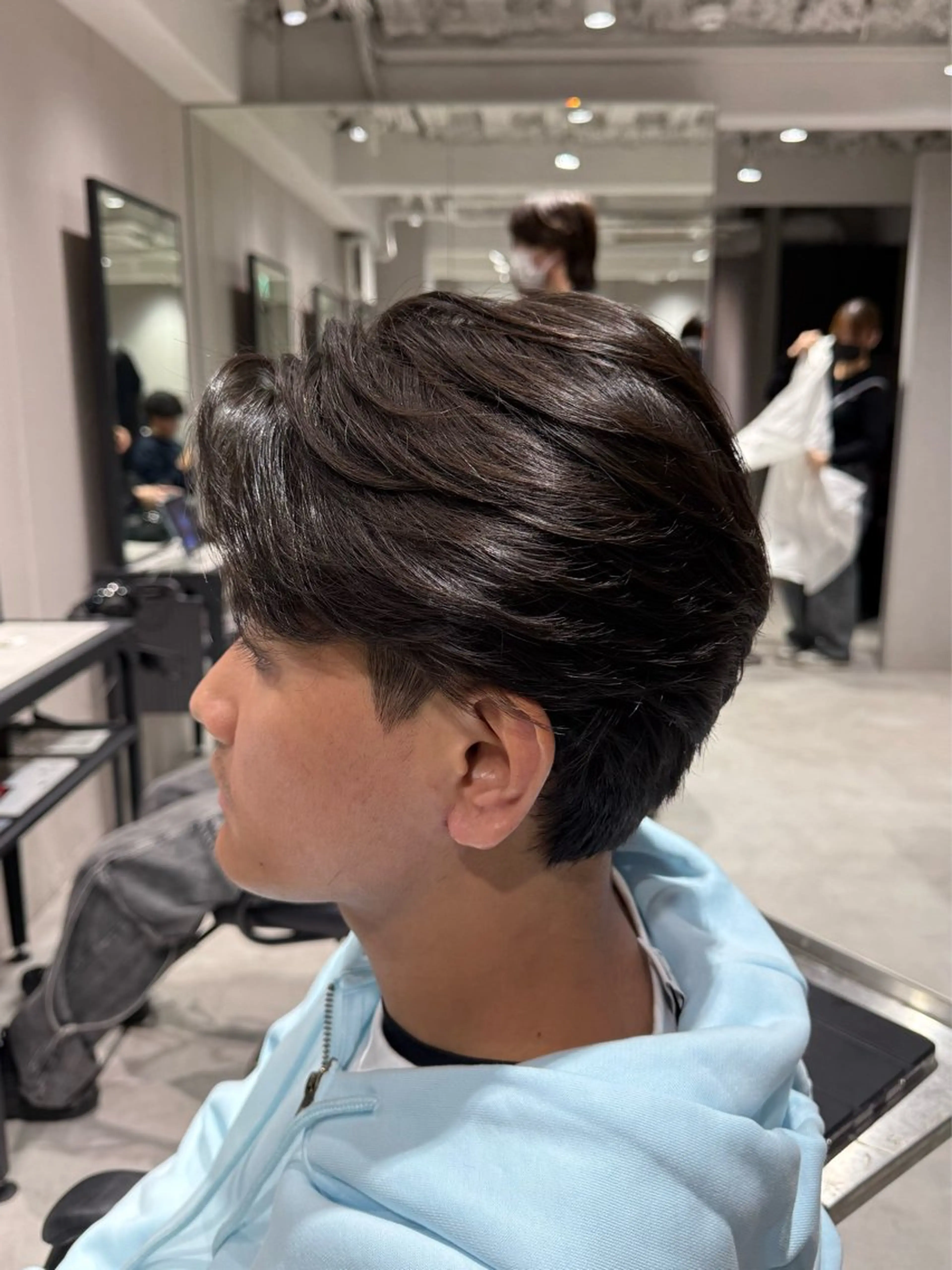 メンズ カット 縮毛矯正 毛流れパーマ/曲がる 縮毛矯正/原田海朱のヘアスタイル