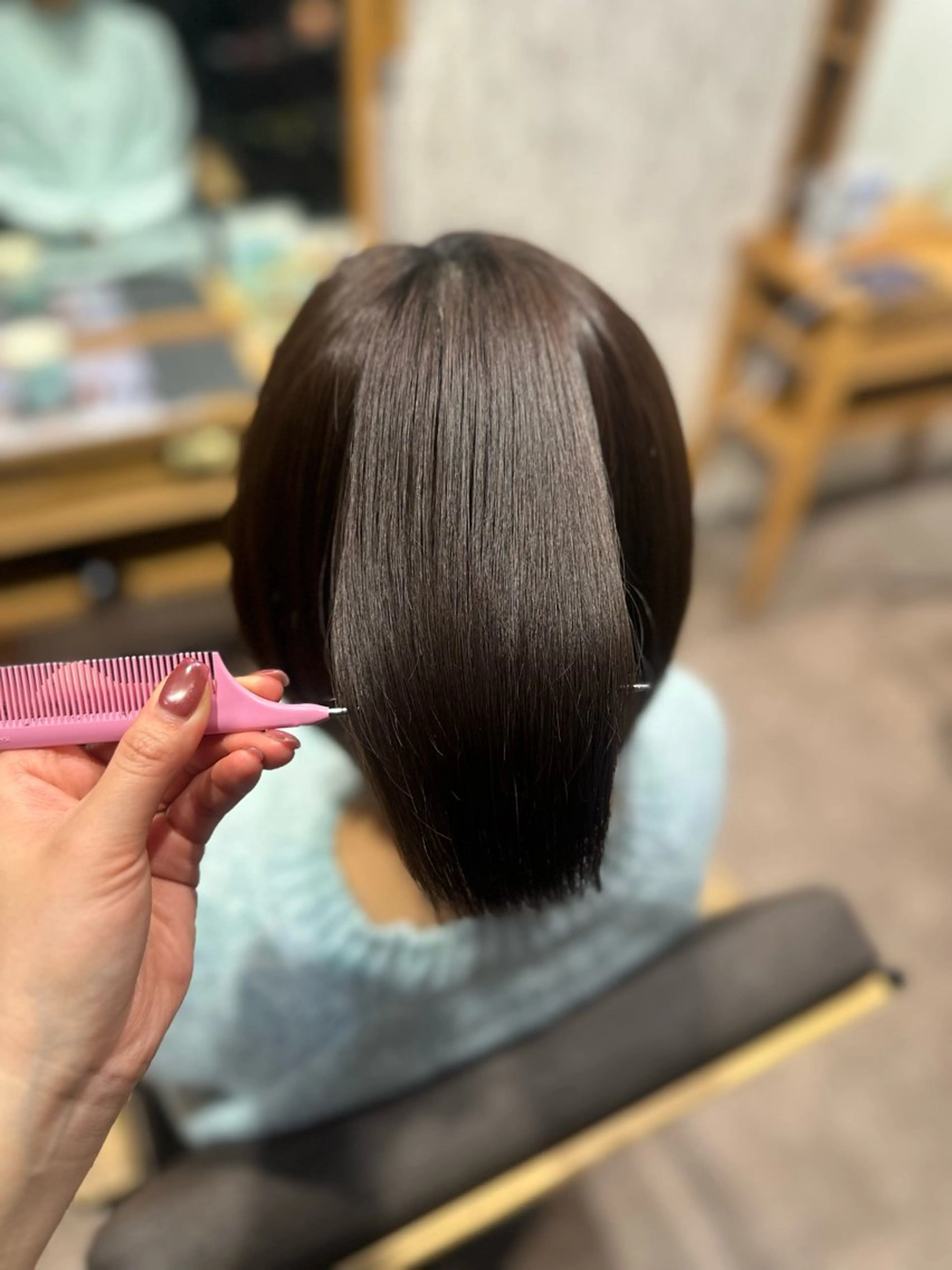 ショート 縮毛矯正 トリートメント 濱本 樹蘭のヘアスタイル