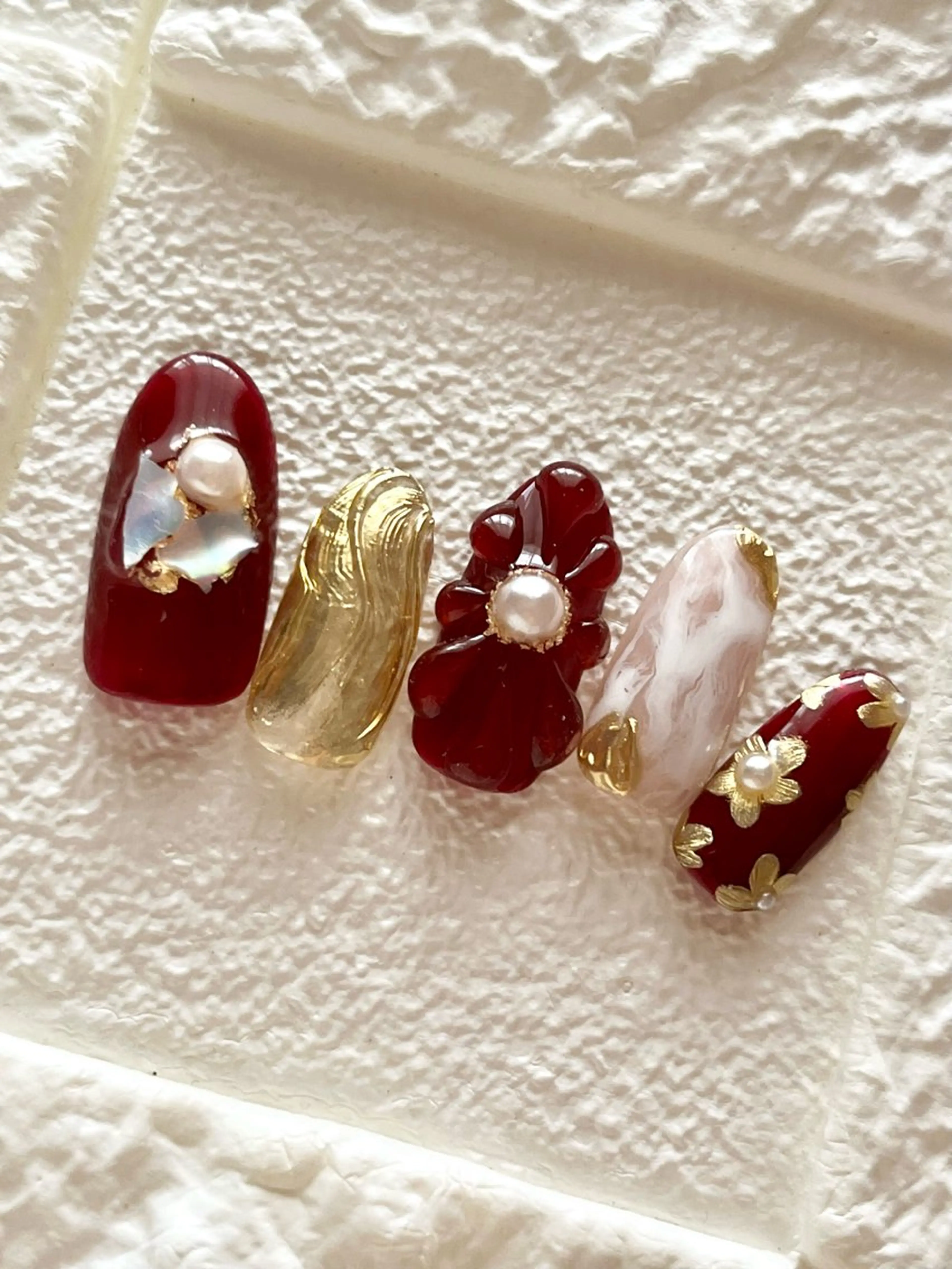 ネイル アートネイル クリアネイル 成人式 ぷっくりネイル ネイルチップ ハンドネイル まり りぃ〜んのネイルデザイン